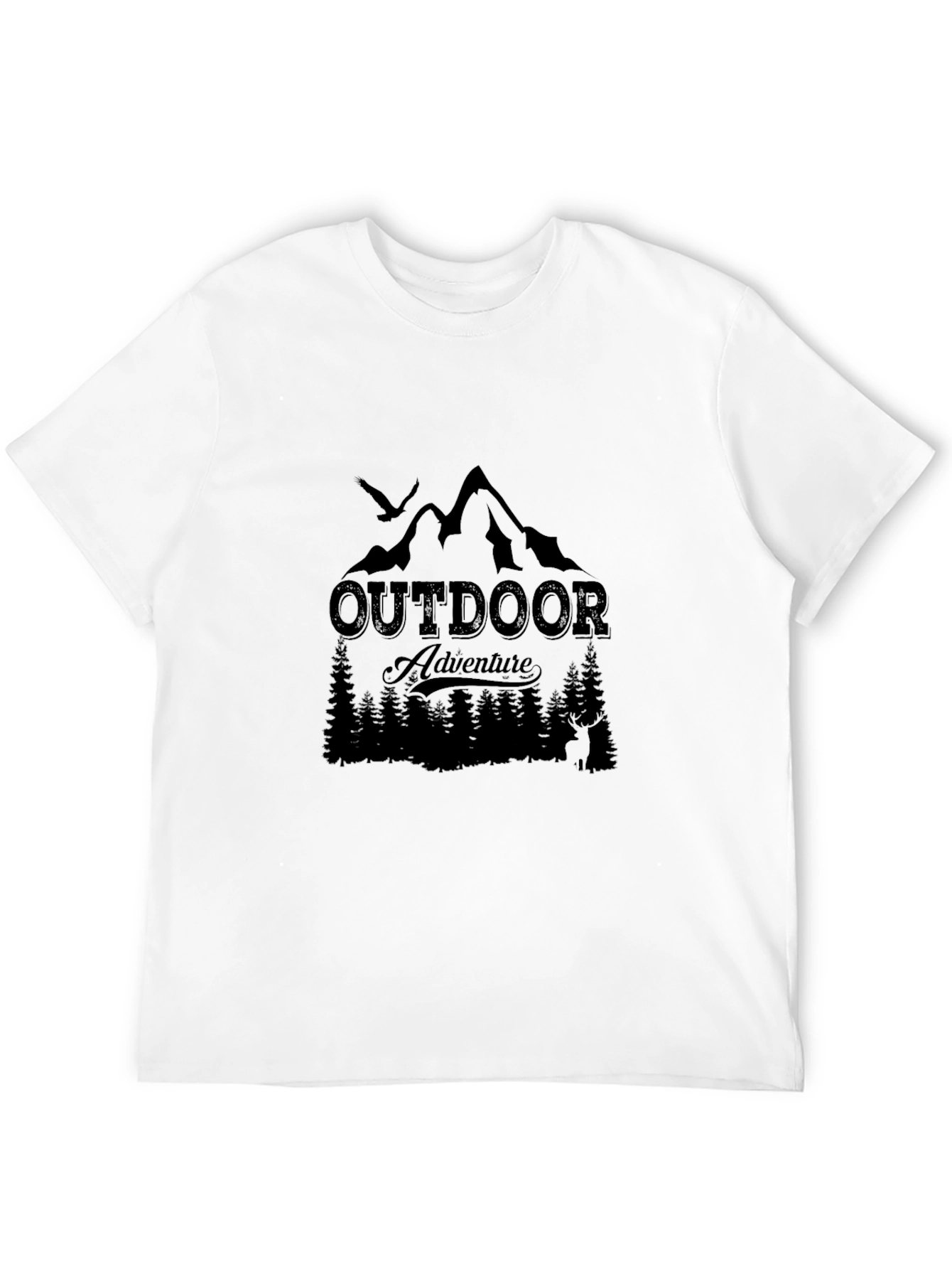 Outdoor Adventure Graphic Tee - Black
