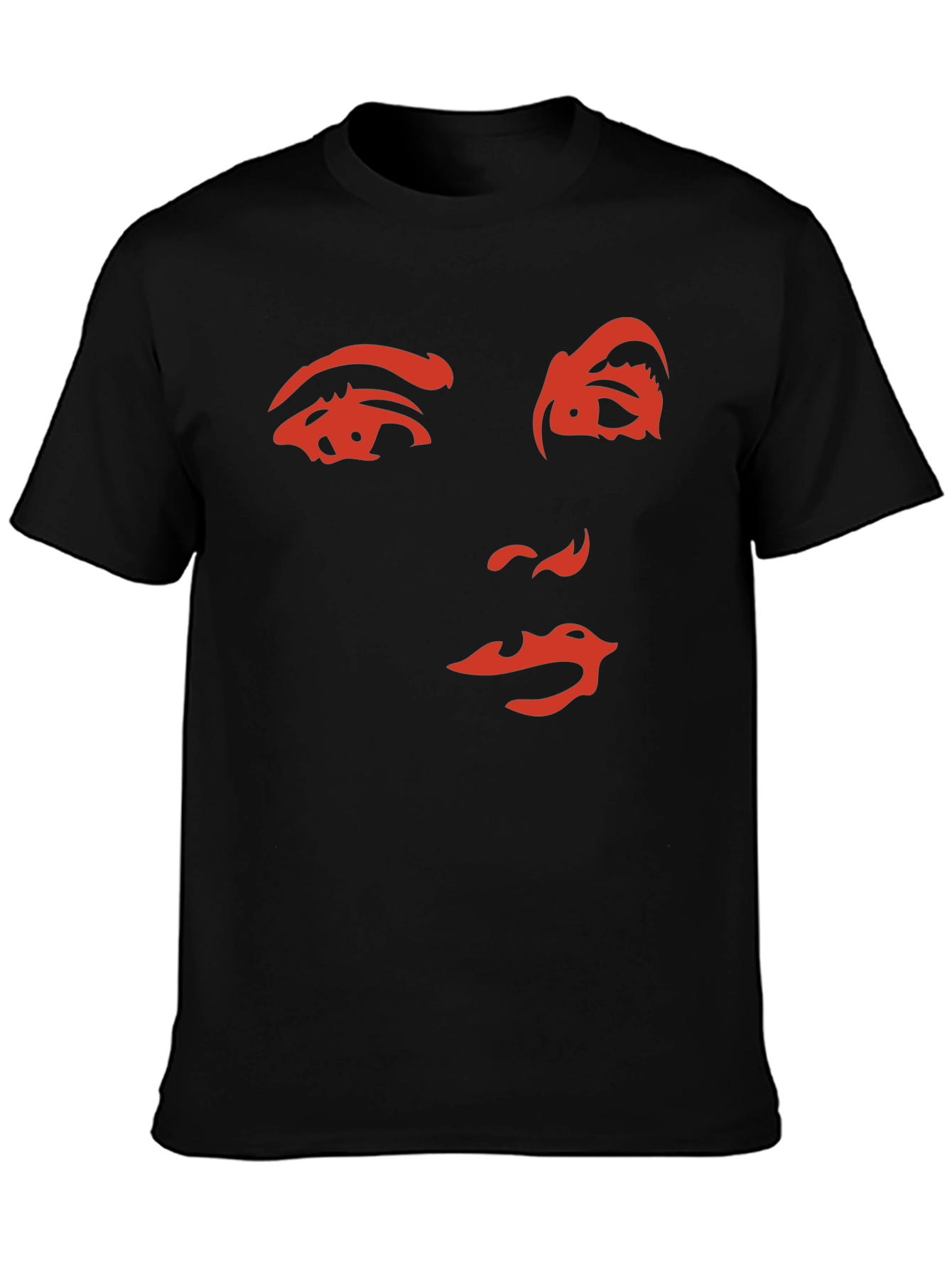 Abstract Face Graphic T-Shirt