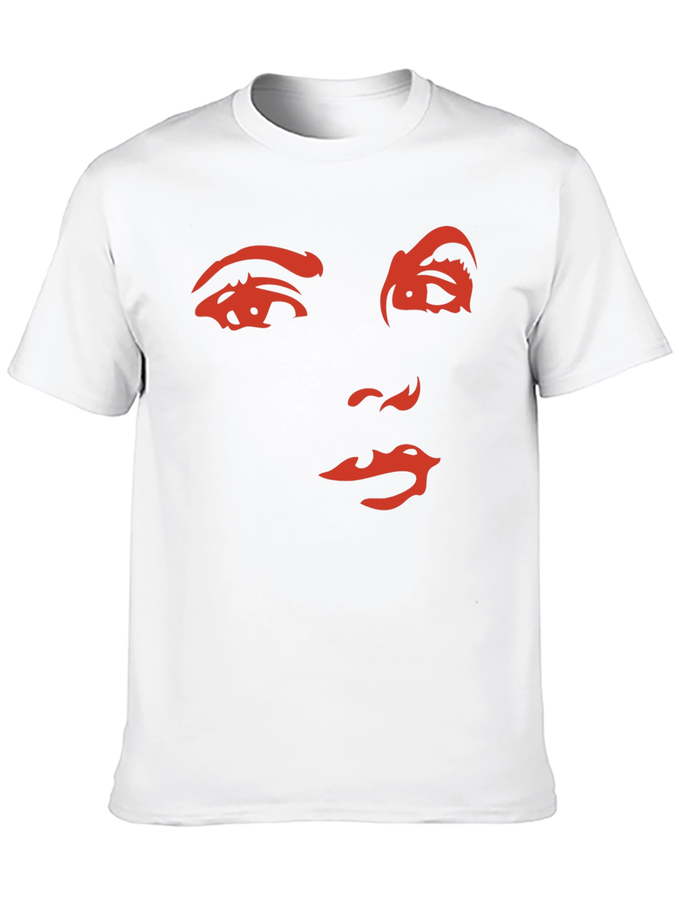 Abstract Face Graphic T-Shirt