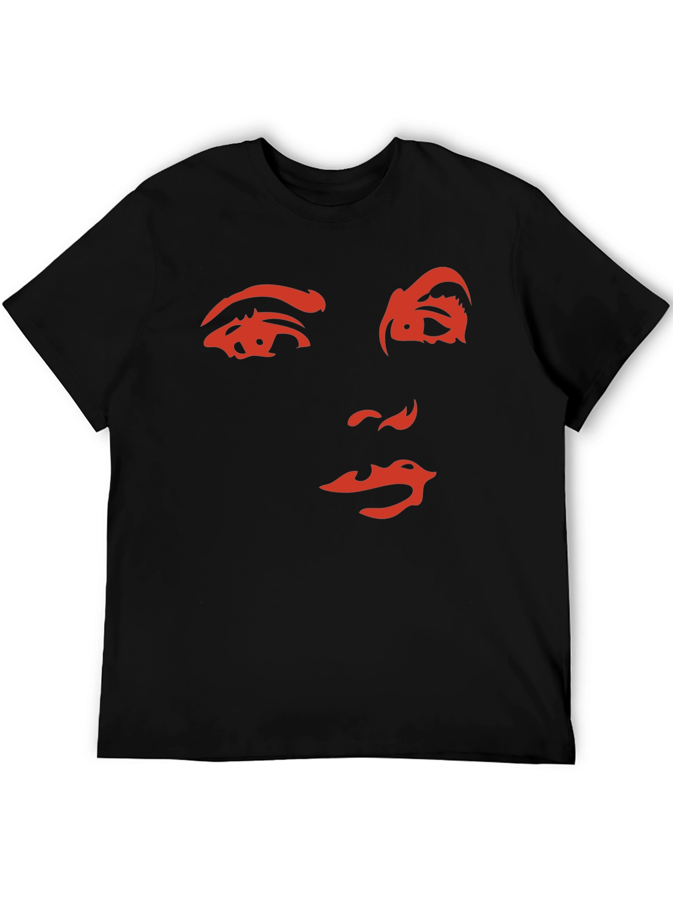 Abstract Face Graphic T-Shirt