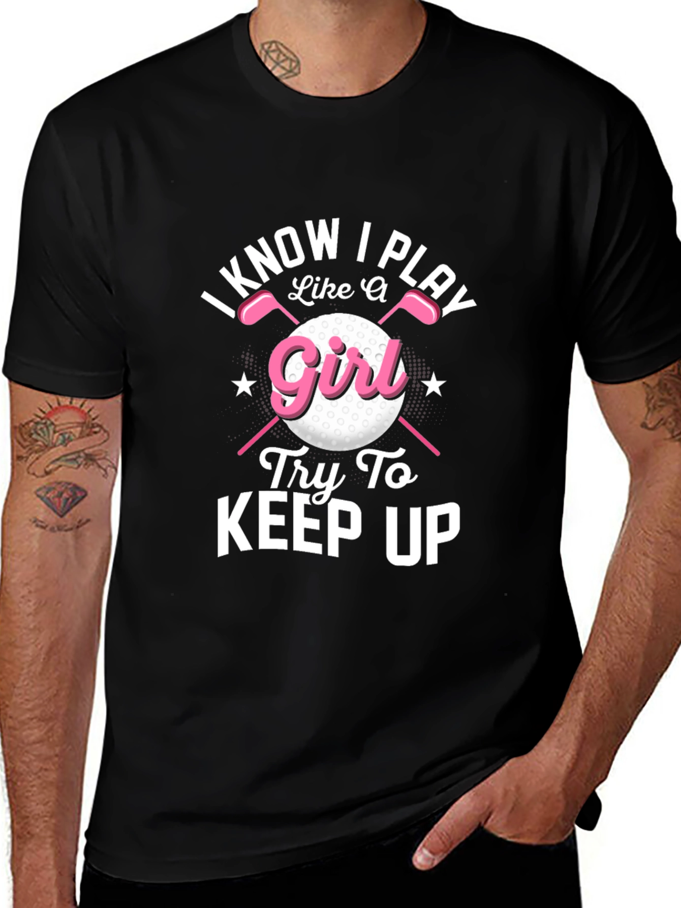 I Know I Play Like A Girl Golf T-Shirt