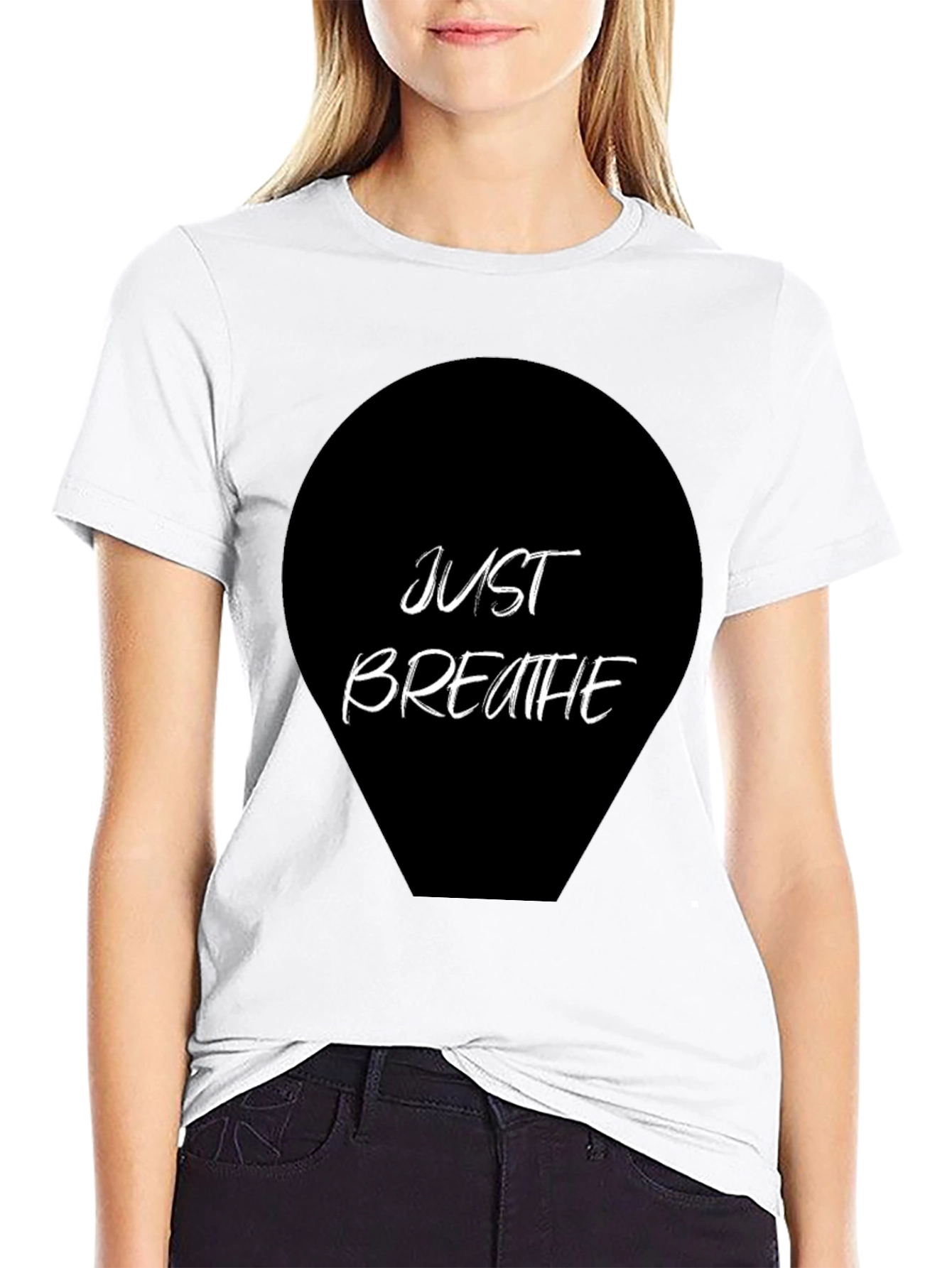 Just Breathe Graphic Tee - Black