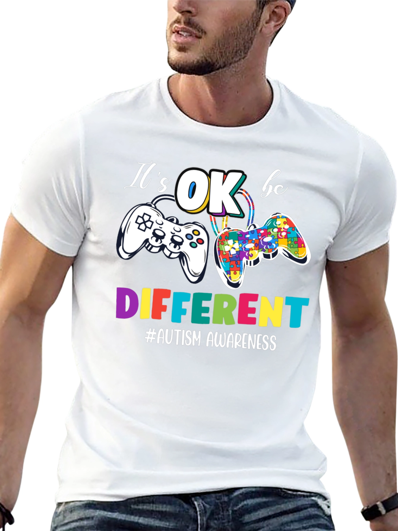 Its OK be DIFFERENT Autism Awareness Gaming T-Shirt