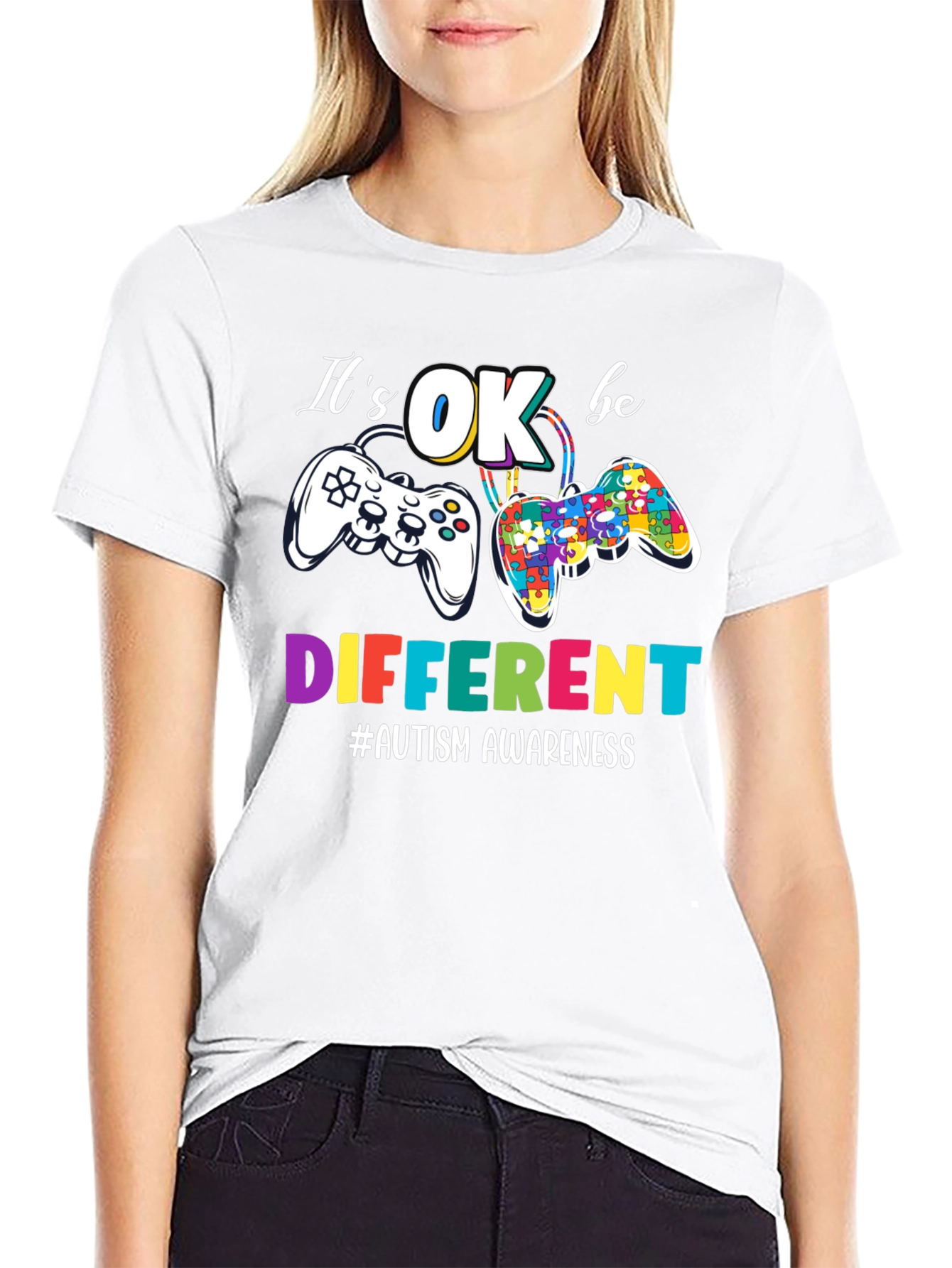 Its OK be DIFFERENT Autism Awareness Gaming T-Shirt