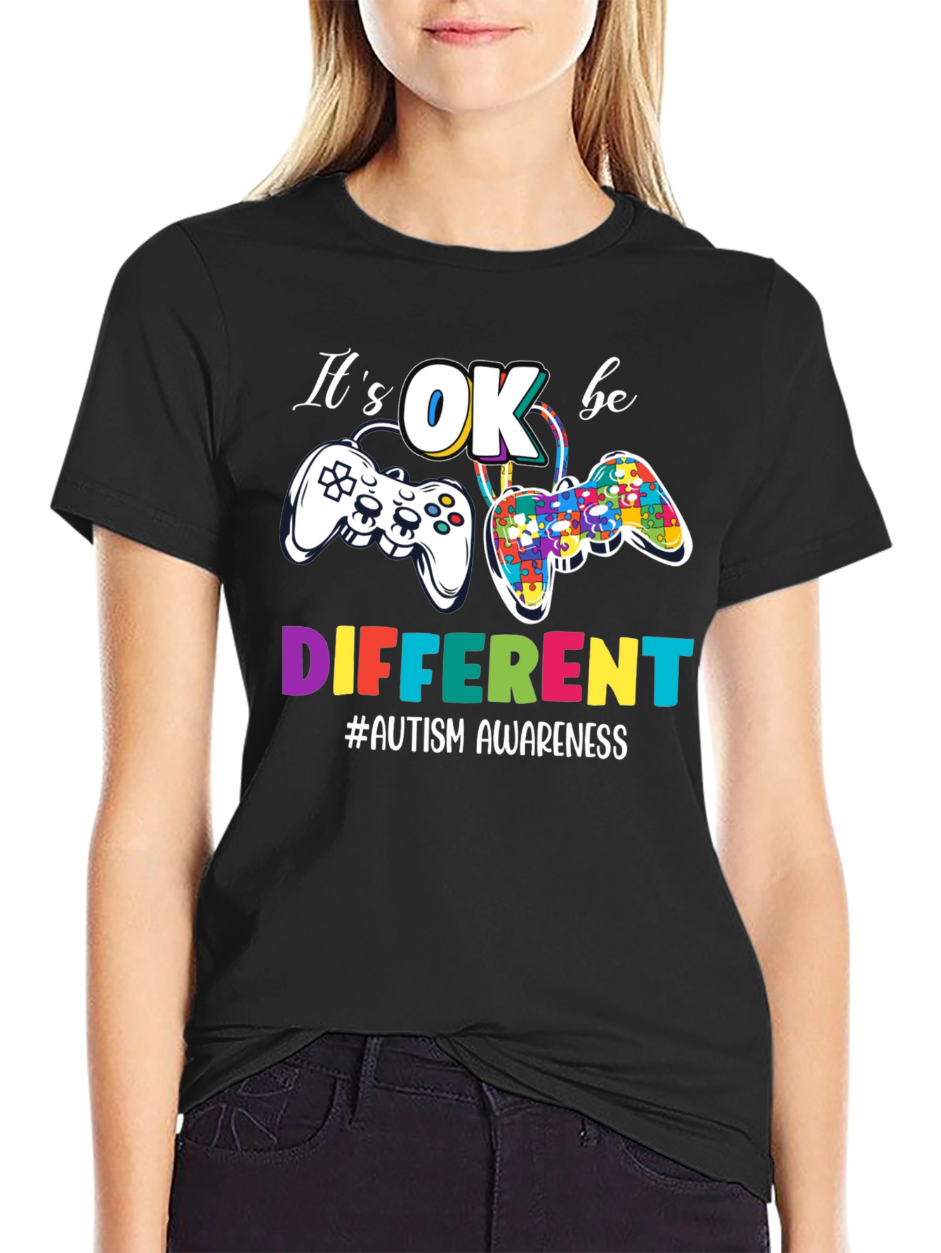 Its OK be DIFFERENT Autism Awareness Gaming T-Shirt