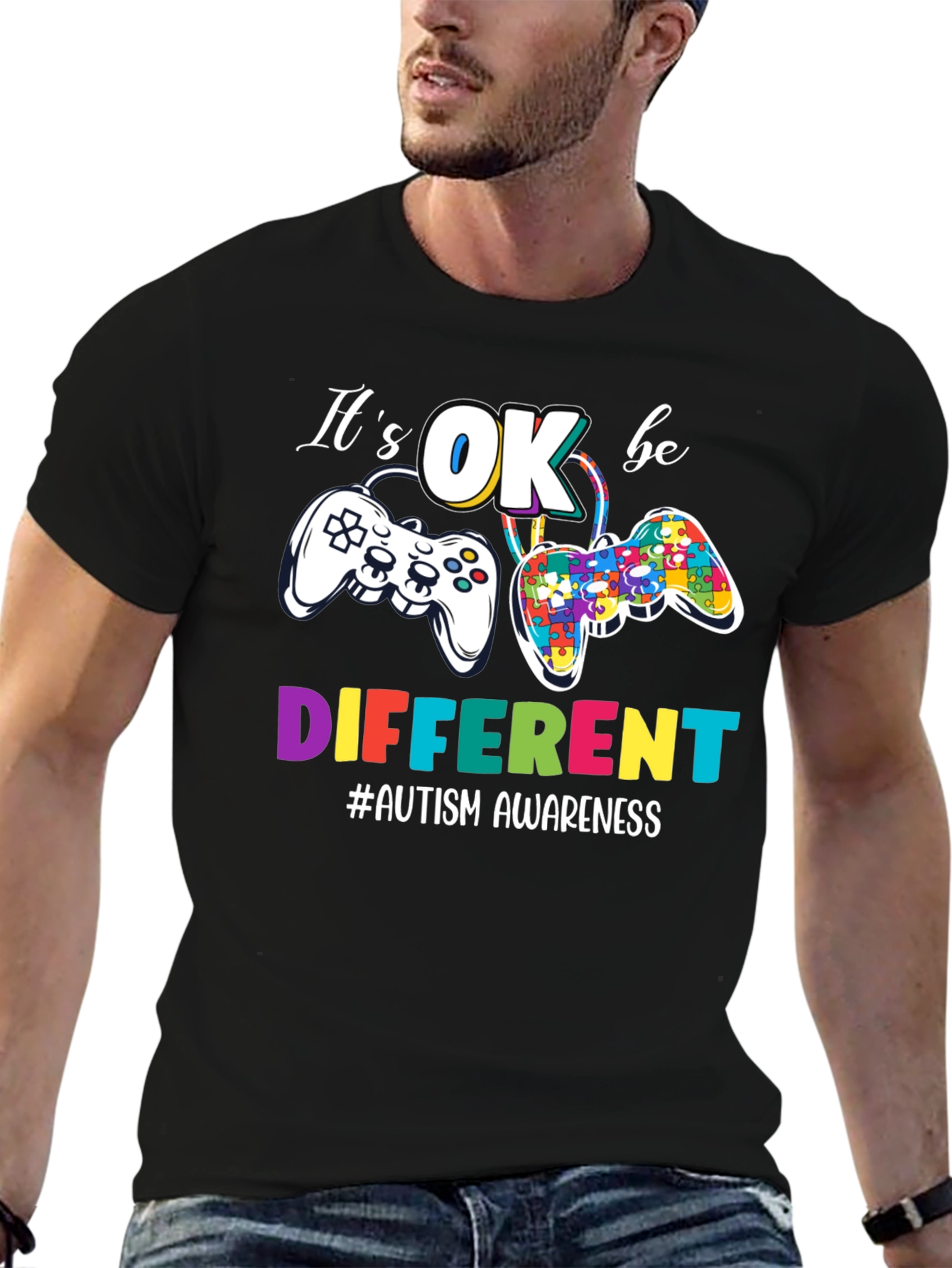 Its OK be DIFFERENT Autism Awareness Gaming T-Shirt
