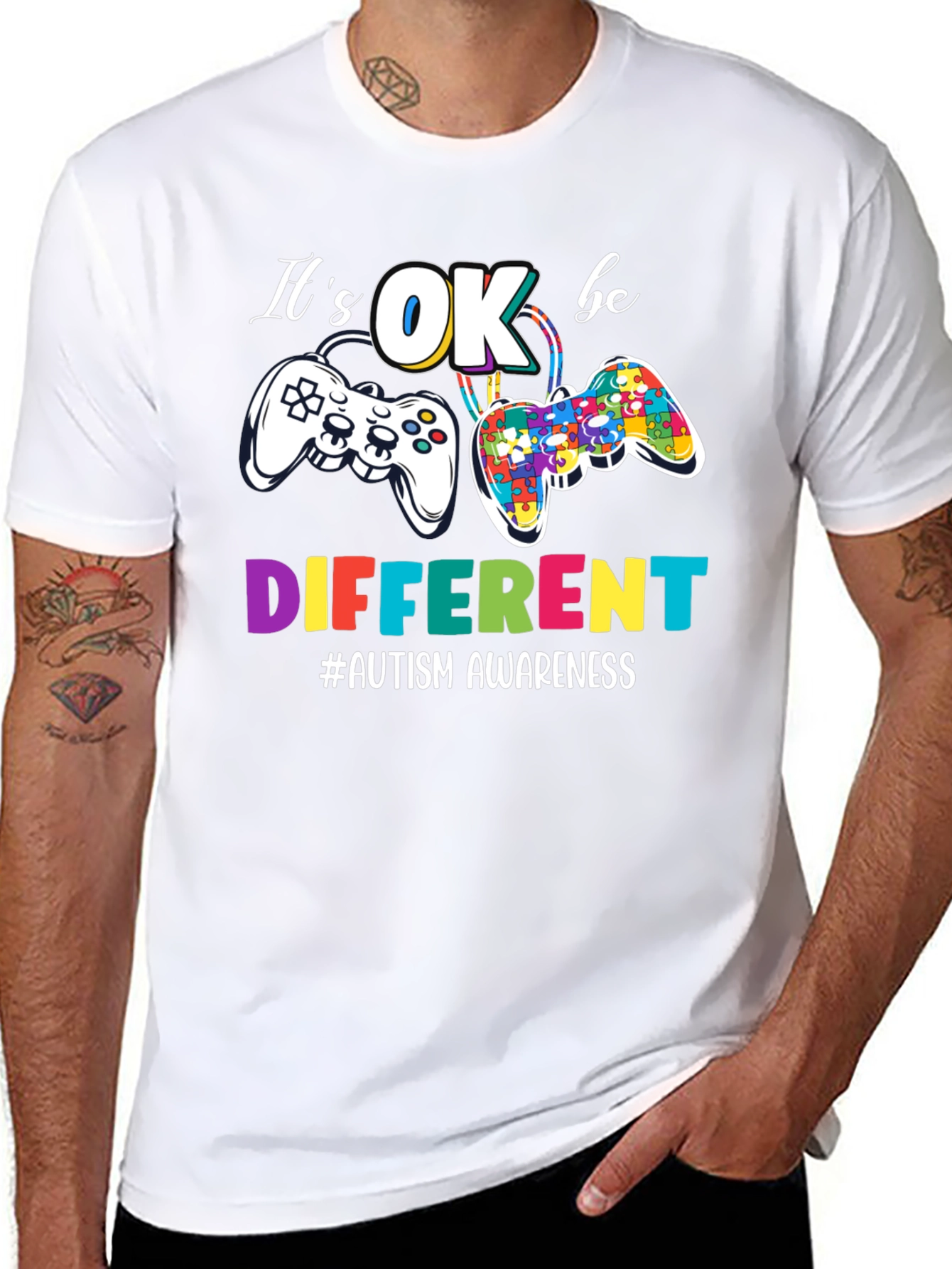 Its OK be DIFFERENT Autism Awareness Gaming T-Shirt