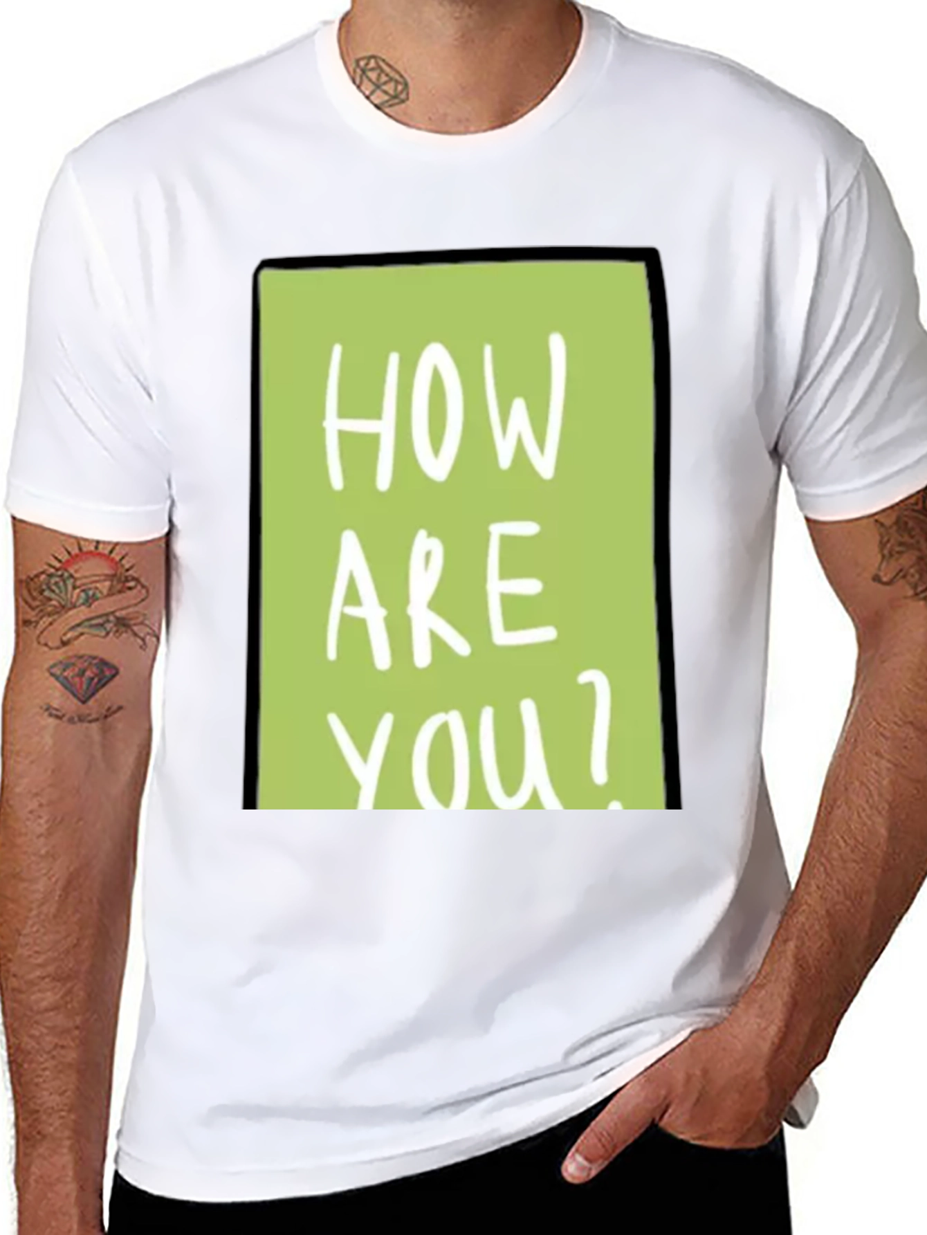 How Are You? Graphic Tee - Trendy Black T-Shirt