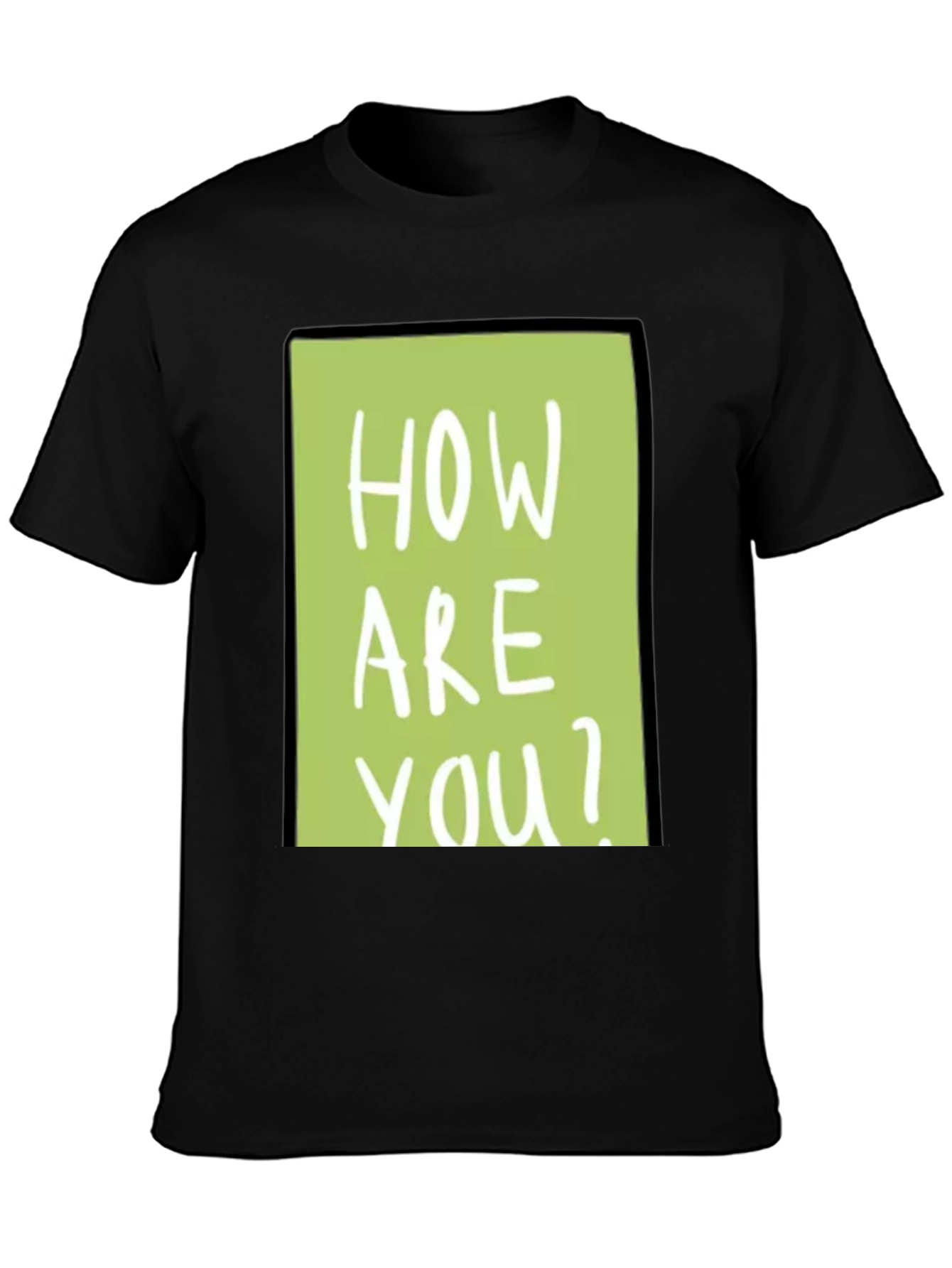 How Are You? Graphic Tee - Trendy Black T-Shirt