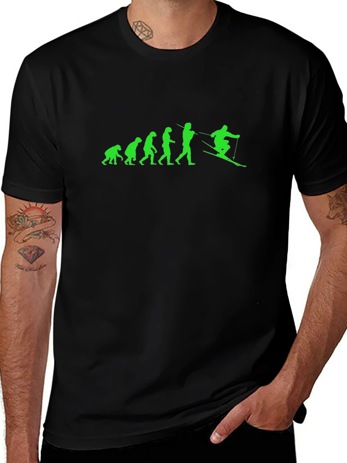 Evolution Ski T-Shirt - Funny Skiing Gift