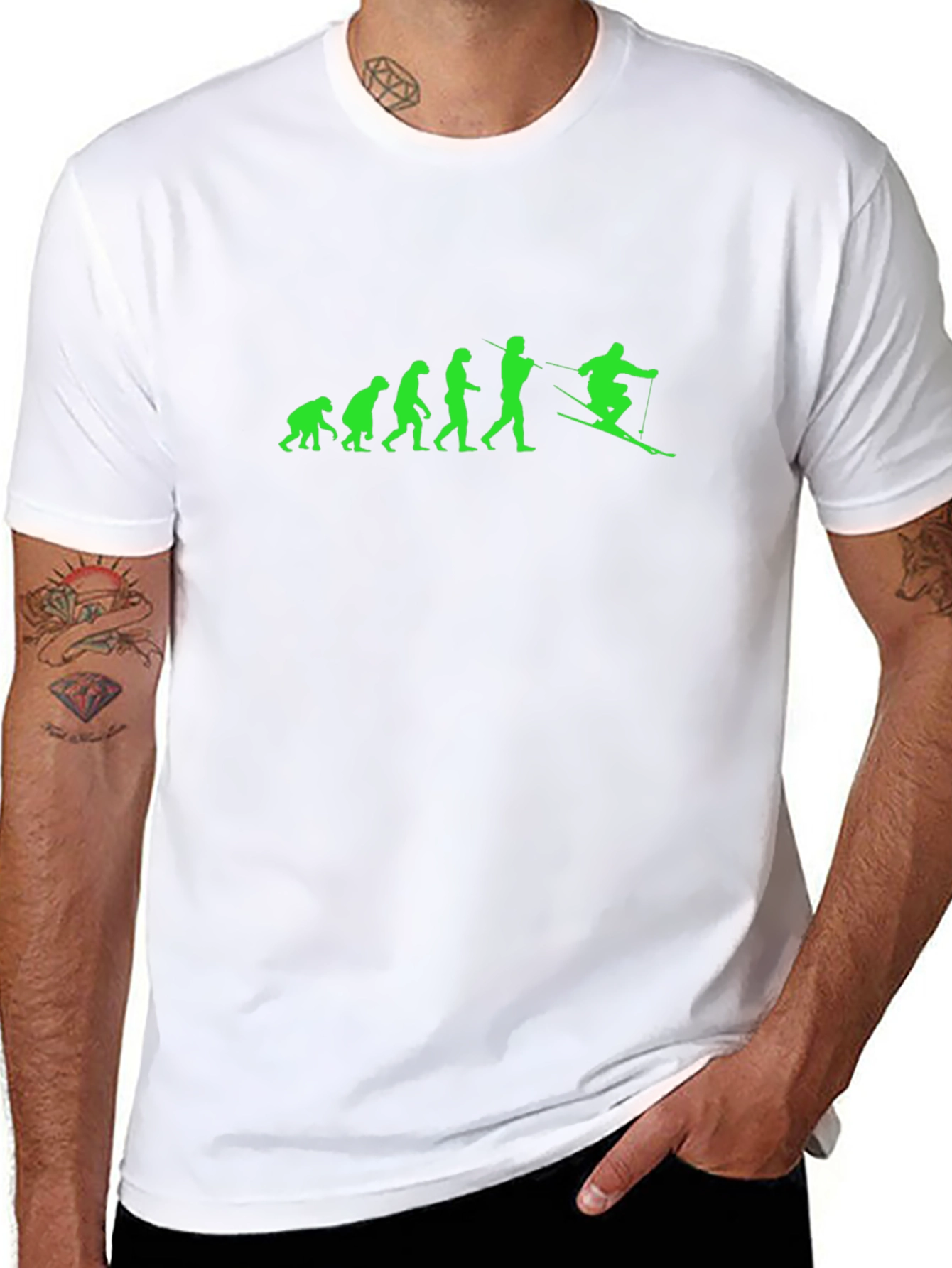 Evolution Ski T-Shirt - Funny Skiing Gift