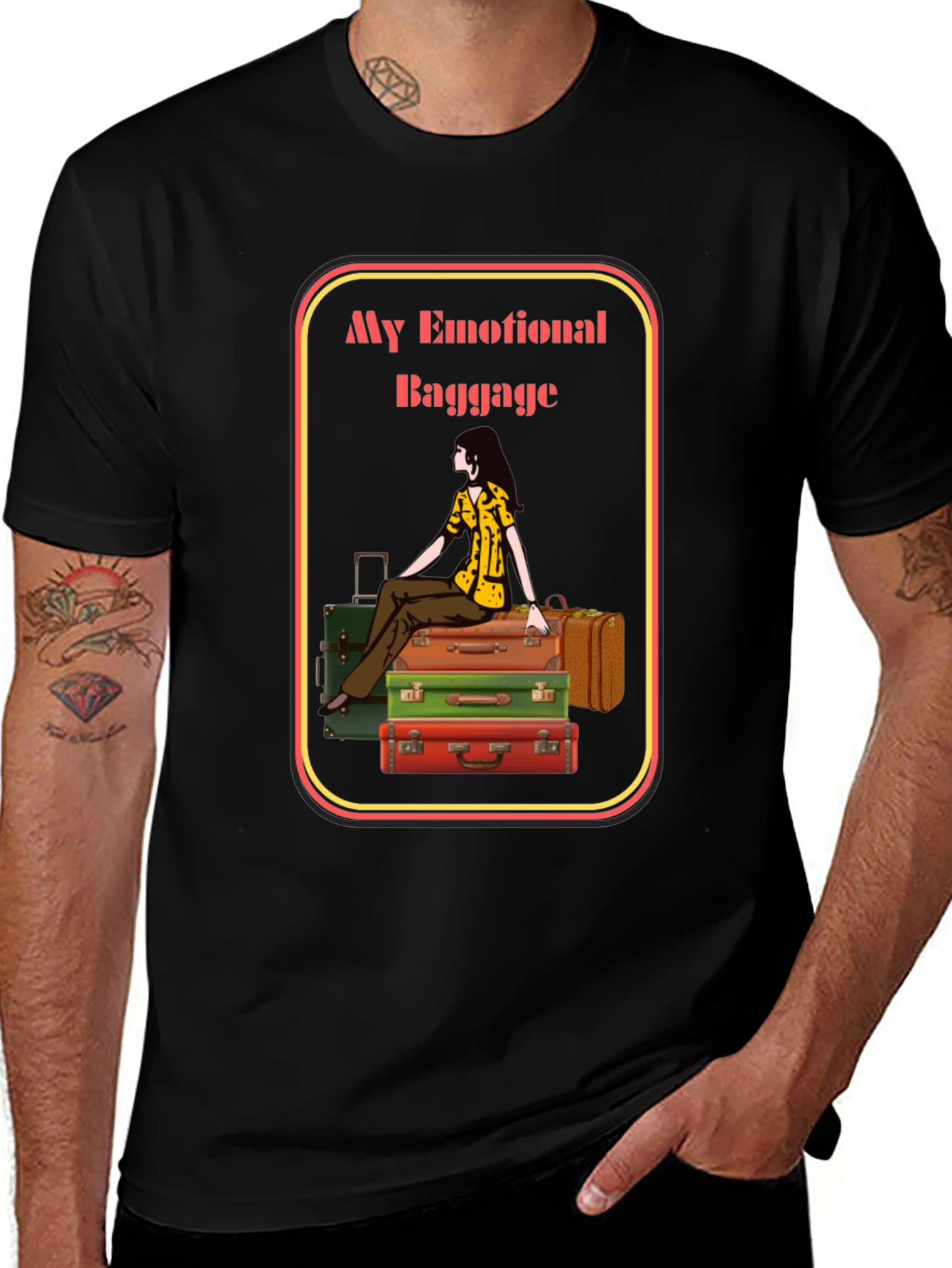 Emotional Baggage Graphic Tee - Unique T-Shirt