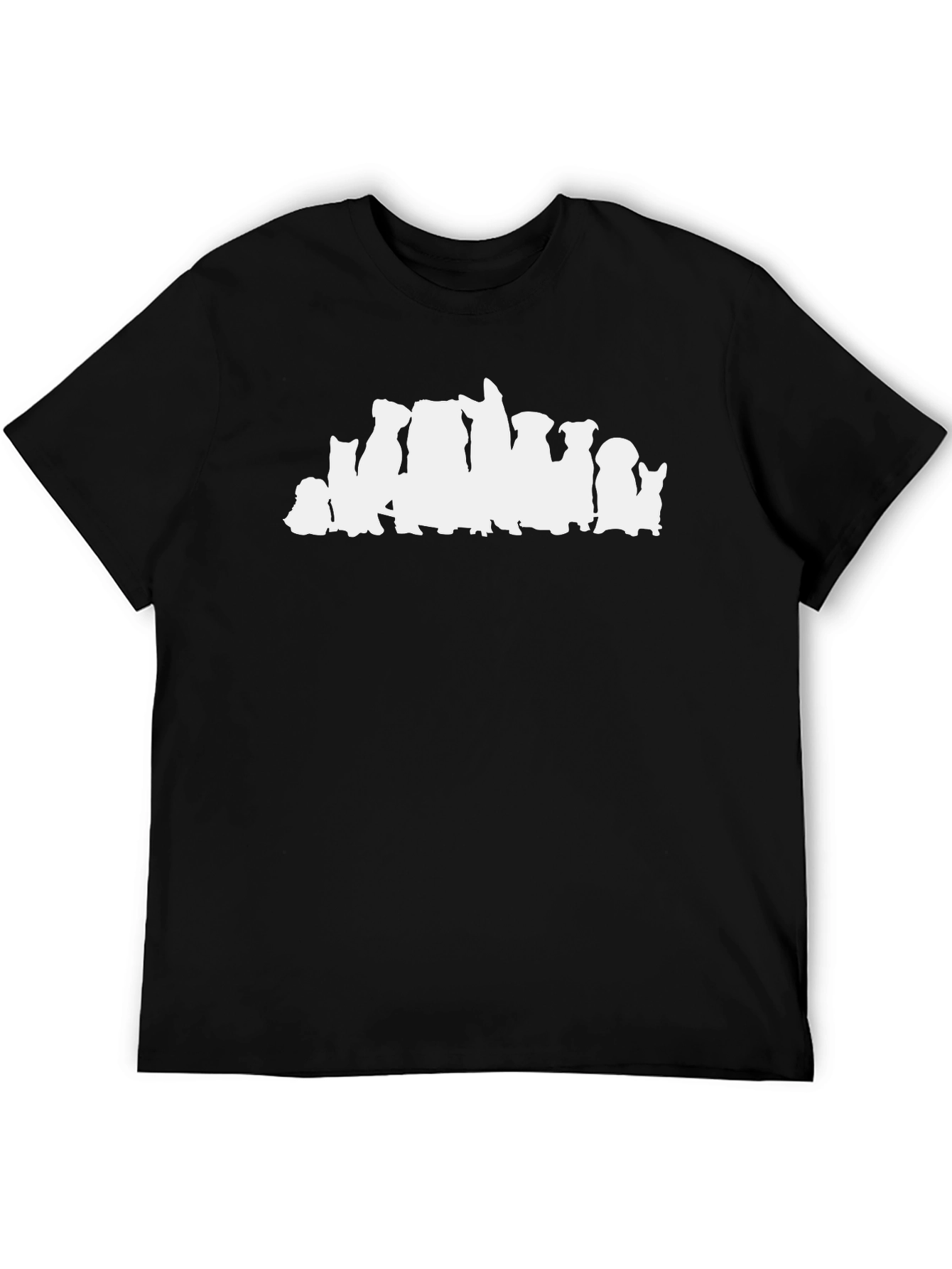 Dog Breed Silhouette T-Shirt - Black
