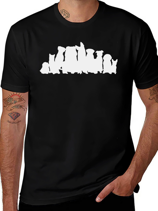 Dog Breed Silhouette T-Shirt - Black