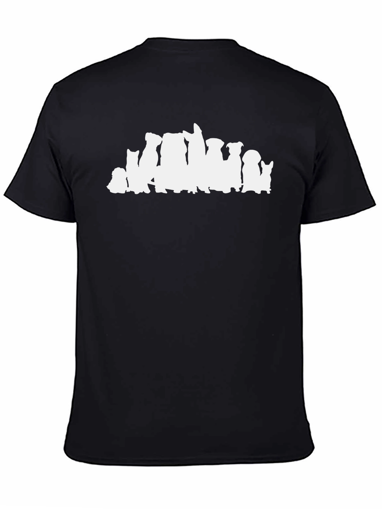 Dog Breed Silhouette T-Shirt - Black