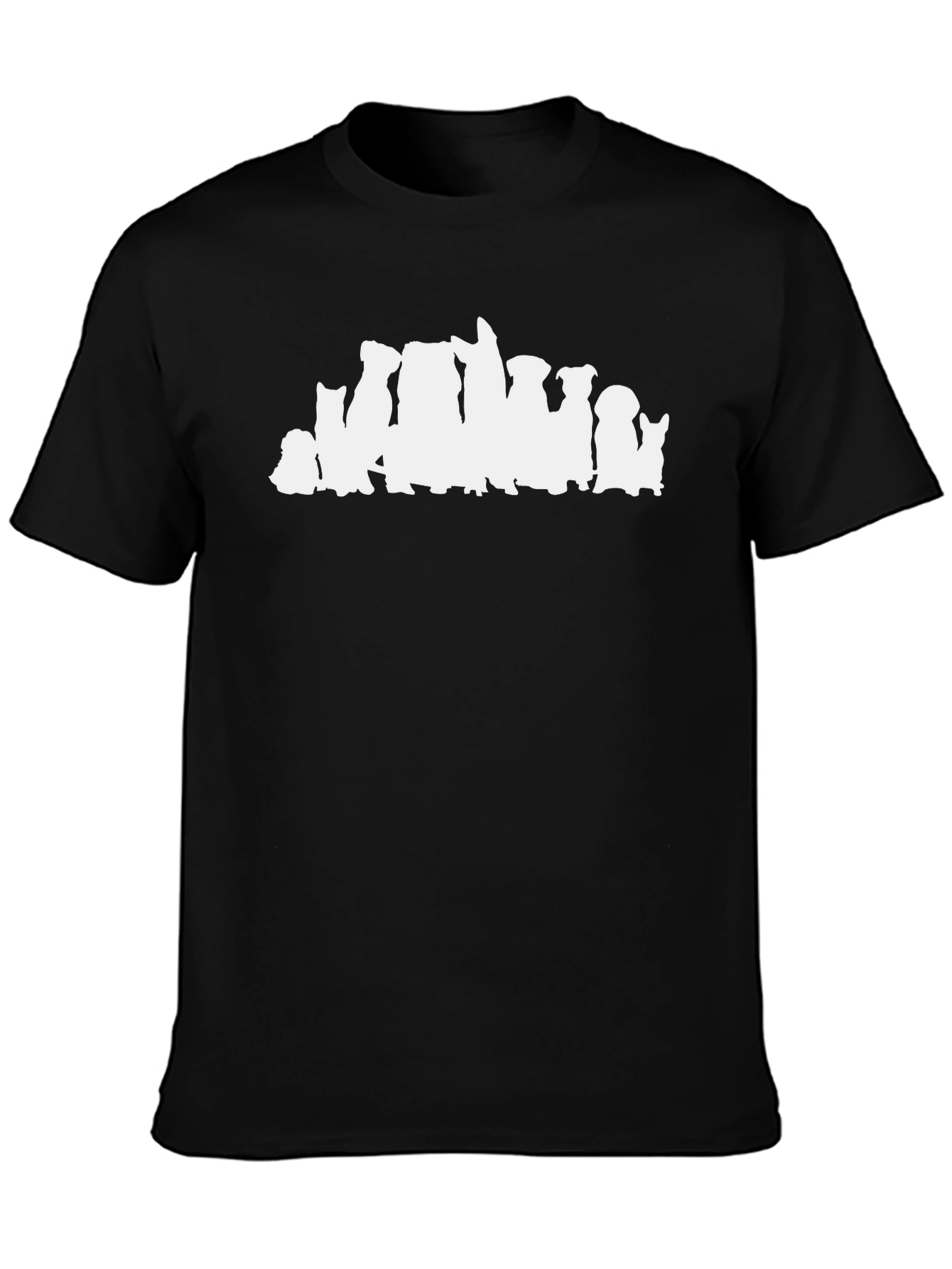 Dog Breed Silhouette T-Shirt - Black