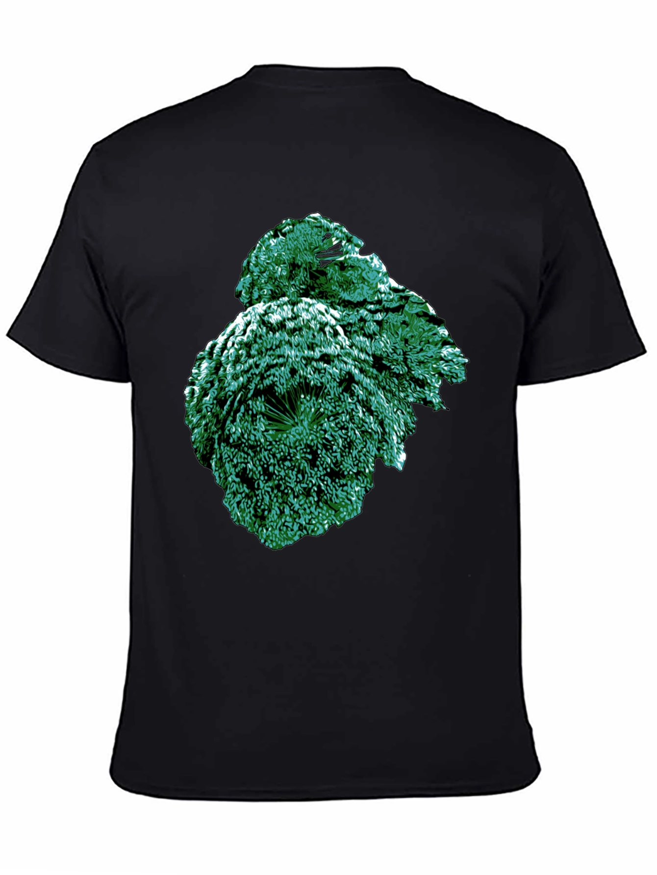 Emerald Fractal Graphic Tee - Modern Art Shirt
