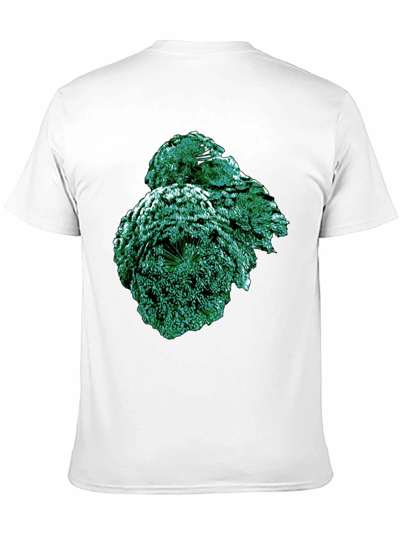Emerald Fractal Graphic Tee - Modern Art Shirt