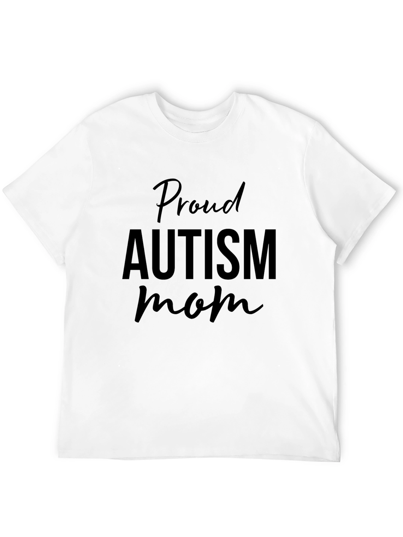 Proud Autism Mom Black T-Shirt
