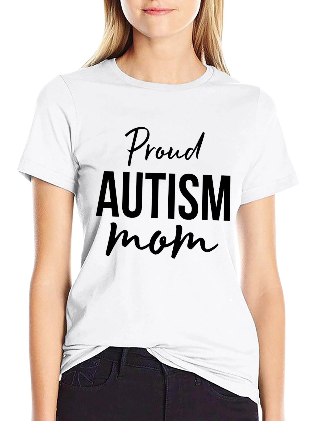 Proud Autism Mom Black T-Shirt