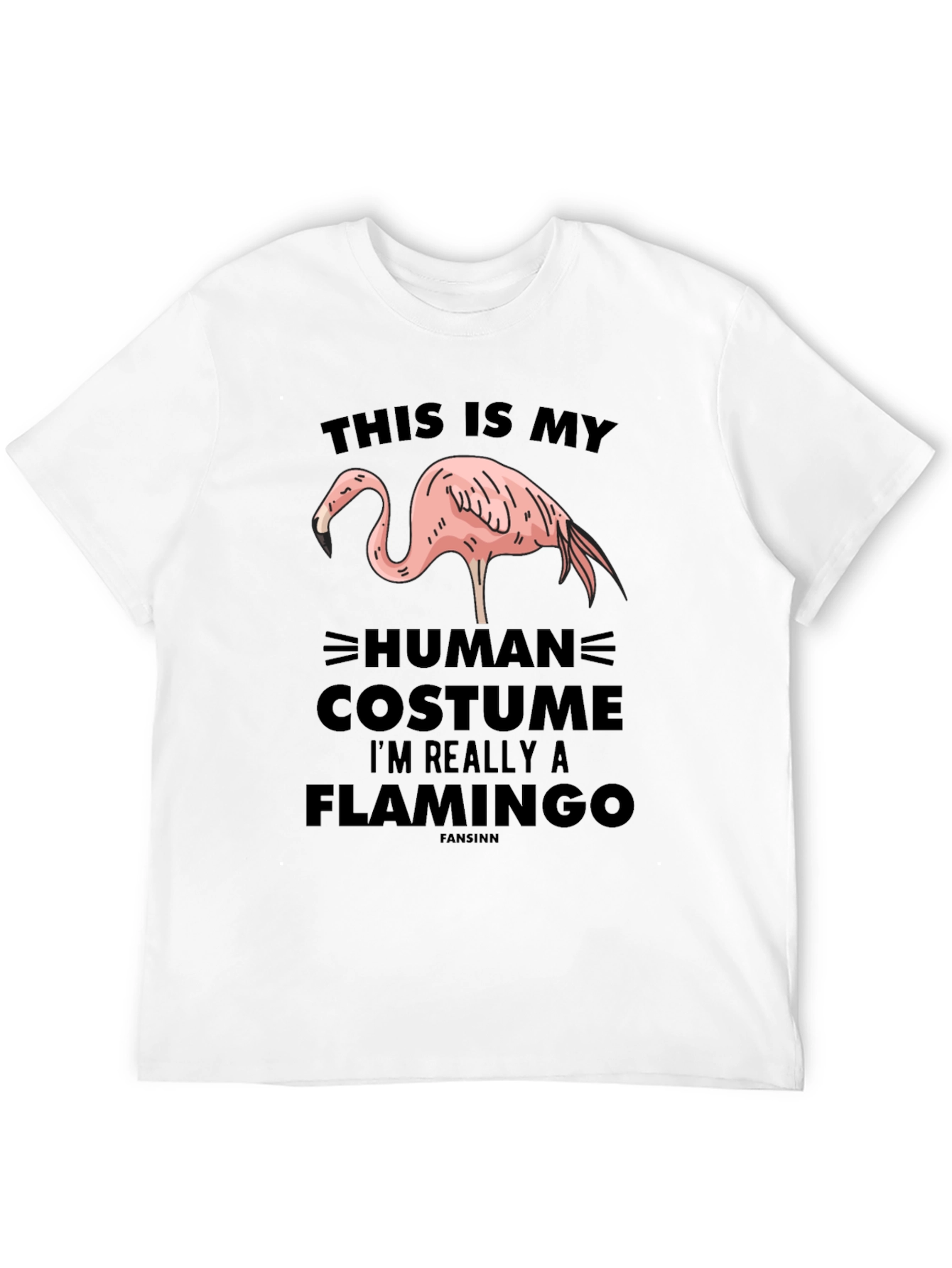 Funny Flamingo Human Costume Graphic Tee