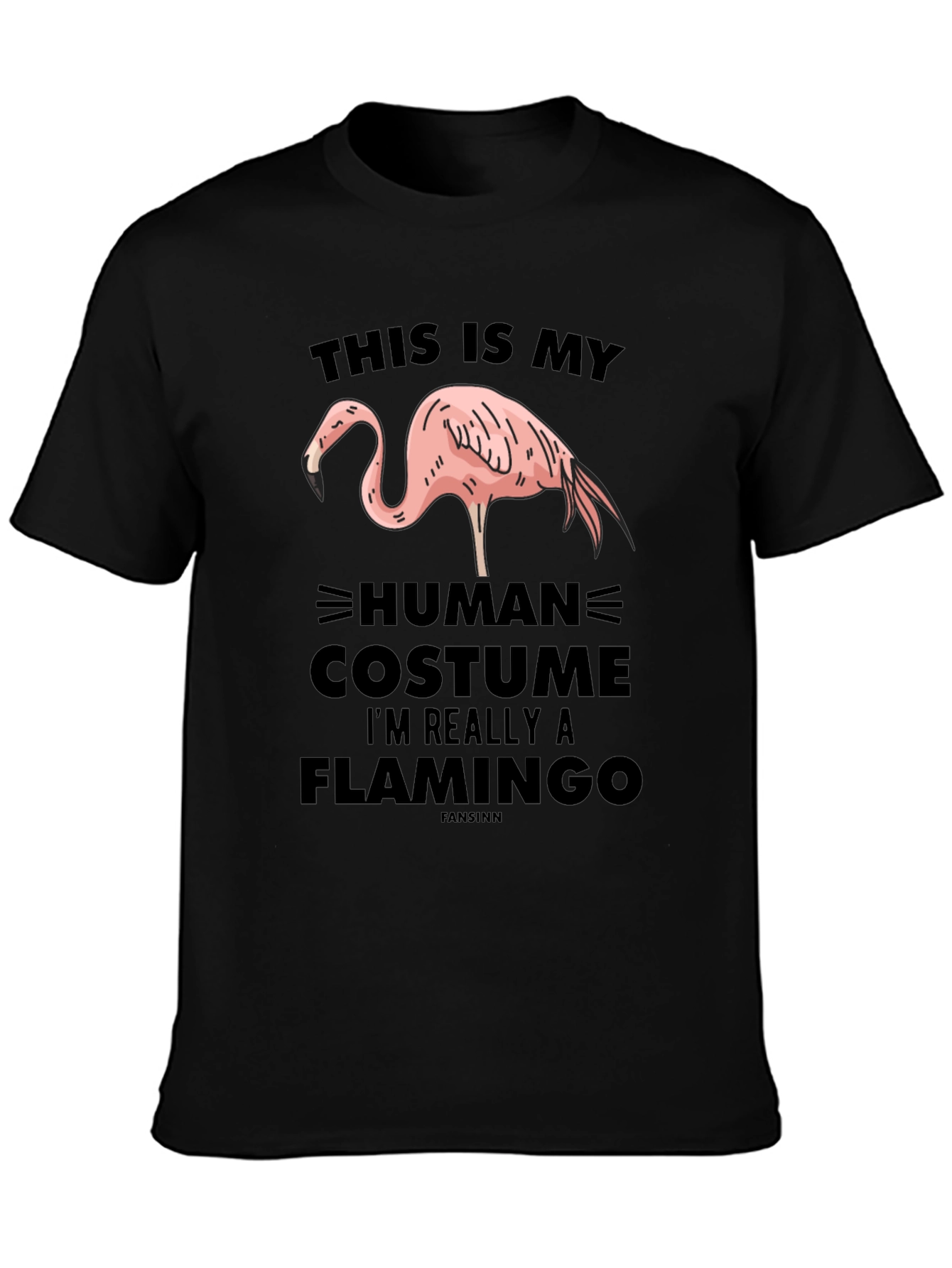 Funny Flamingo Human Costume Graphic Tee