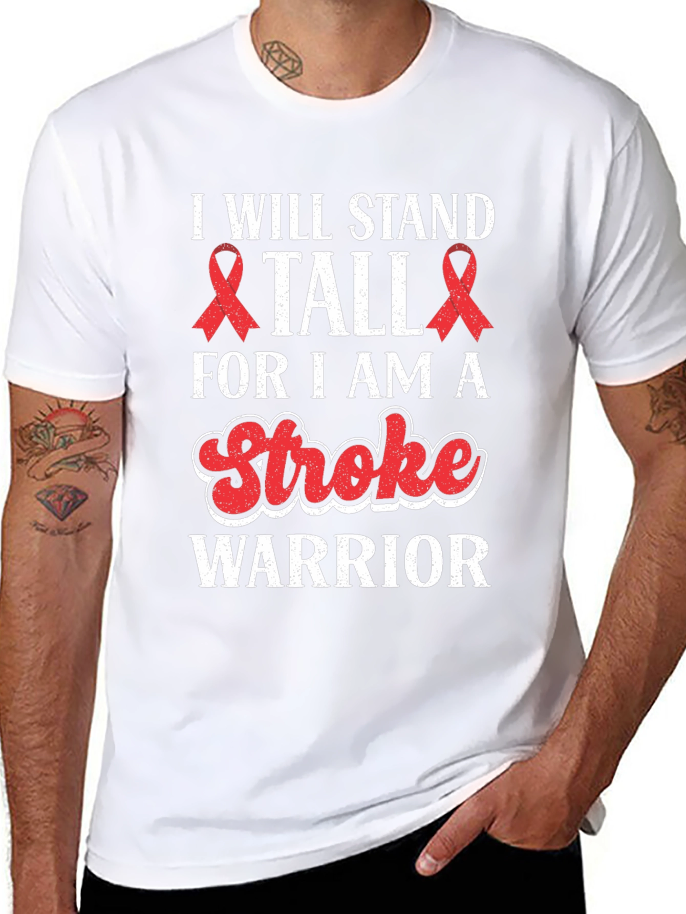 Stroke Warrior Awareness T-Shirt - Stand Tall