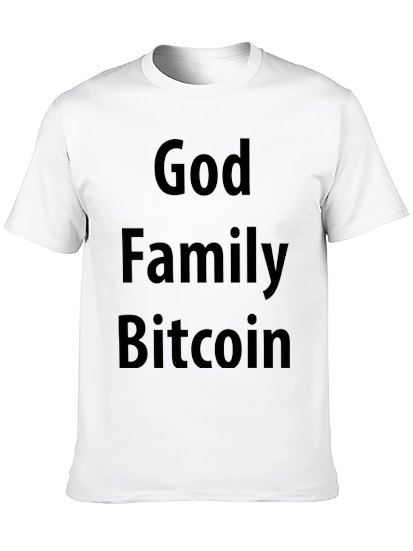 God Family Bitcoin Black T-Shirt Crypto Tee