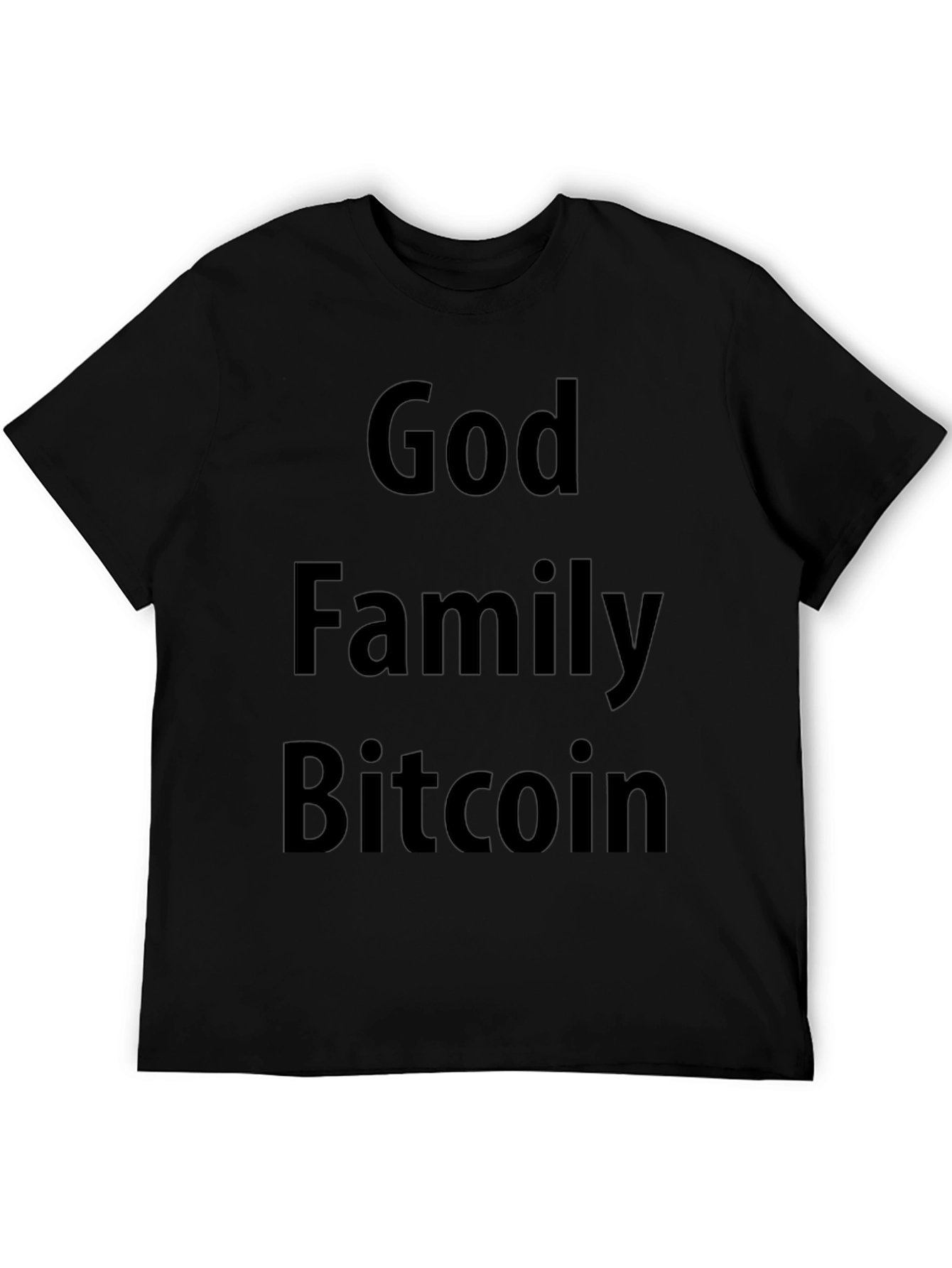 God Family Bitcoin Black T-Shirt Crypto Tee