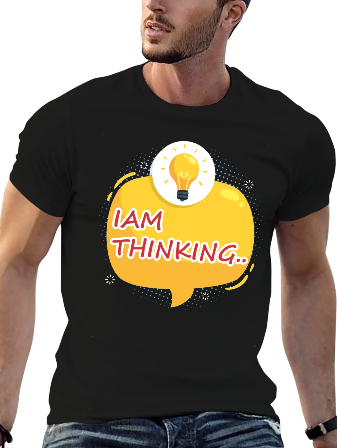 I am Thinking Black T-Shirt - Creative Idea Tee