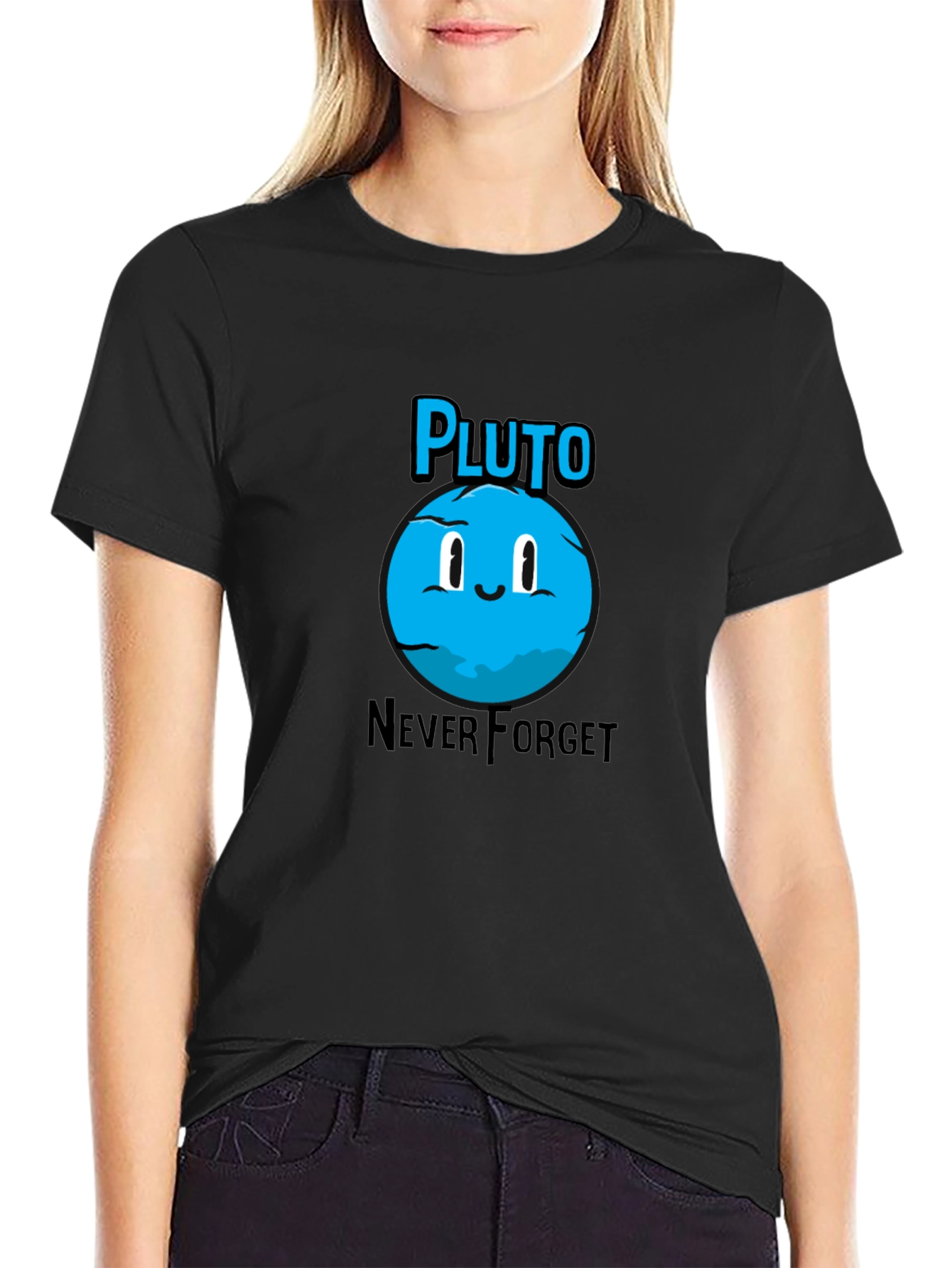 Pluto Never Forget T-Shirt - Cute Planet Design