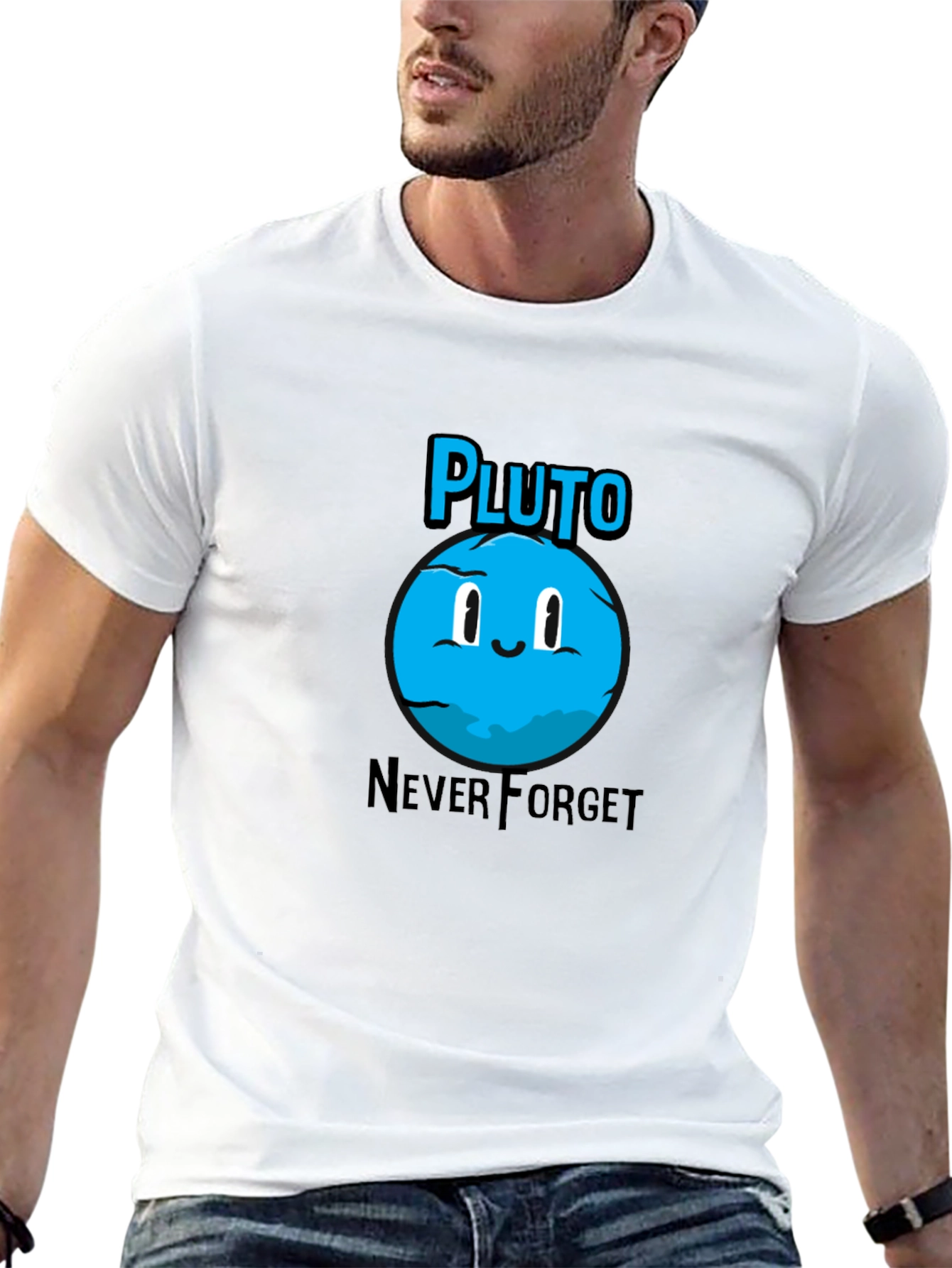 Pluto Never Forget T-Shirt - Cute Planet Design