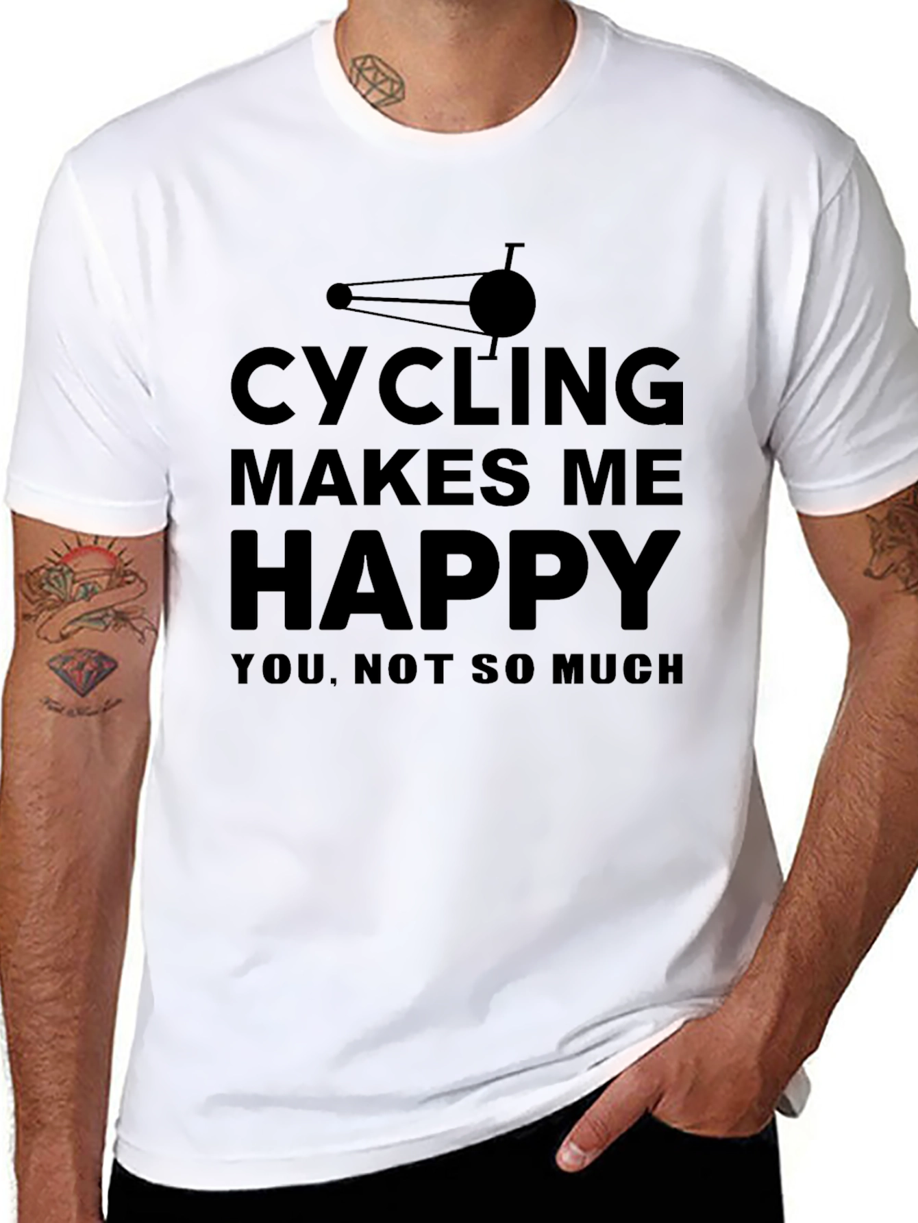 Cycling Makes Me Happy Tee