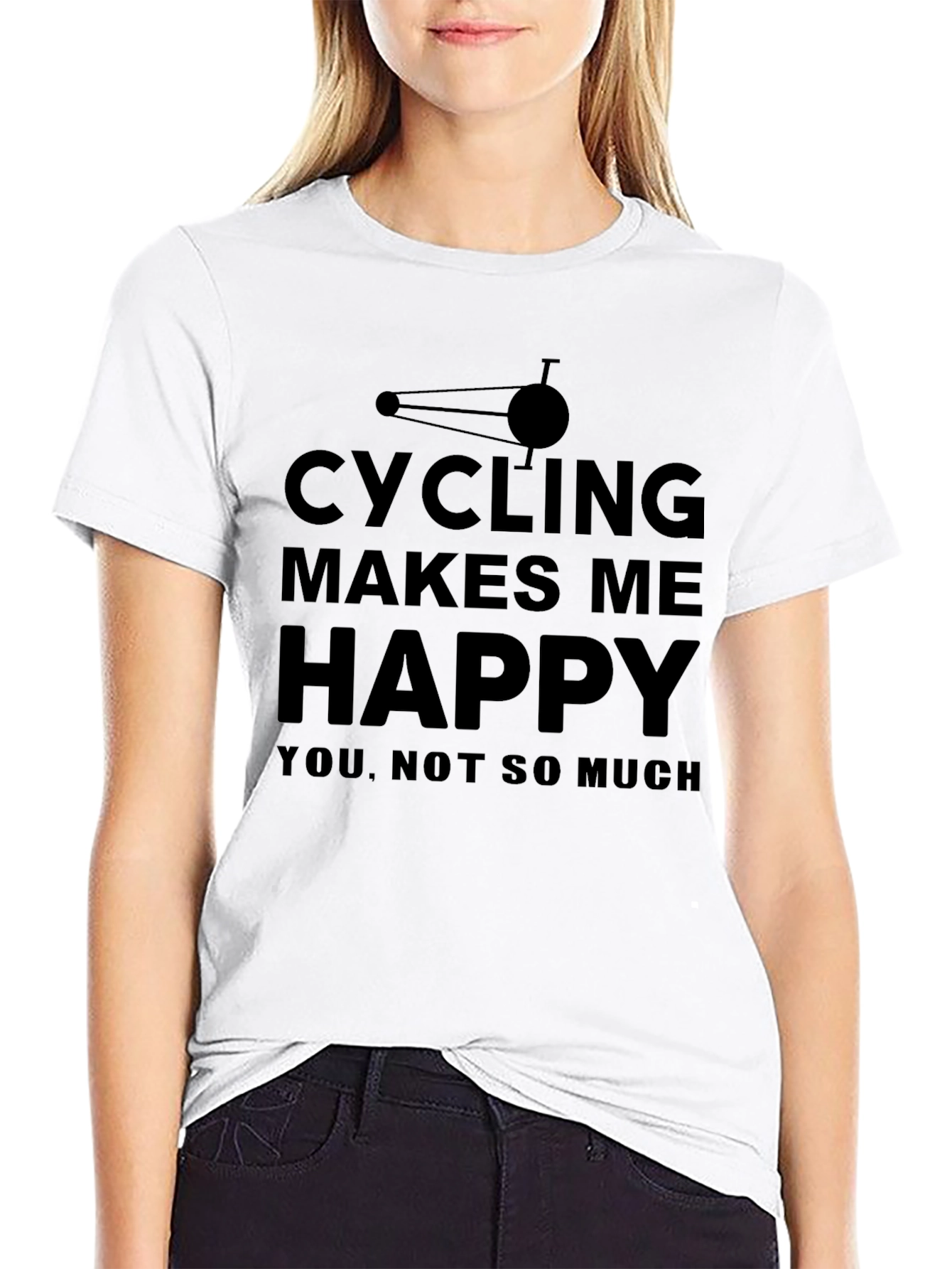 Cycling Makes Me Happy Tee