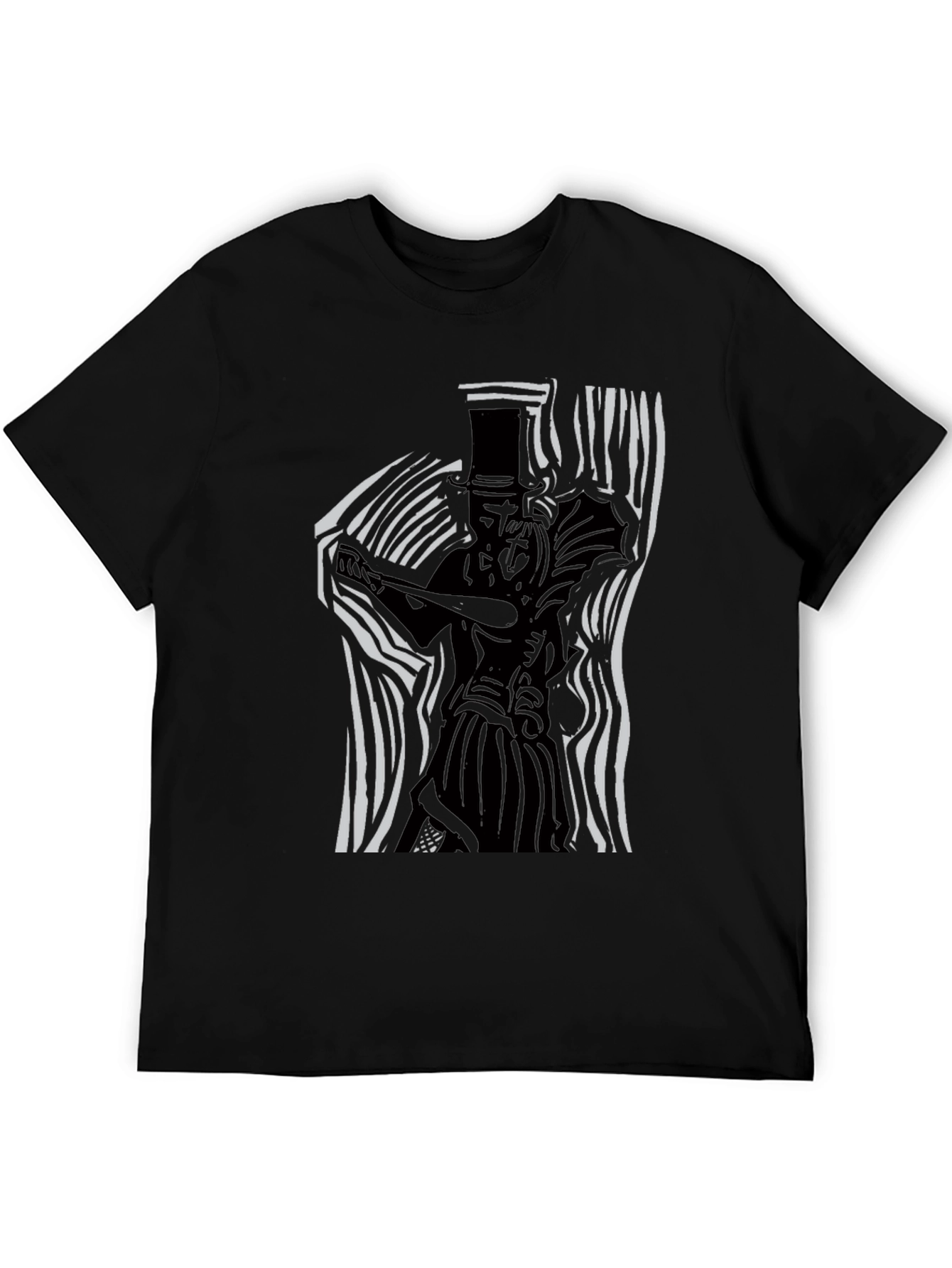Stylish Black Graphic Print T-Shirt