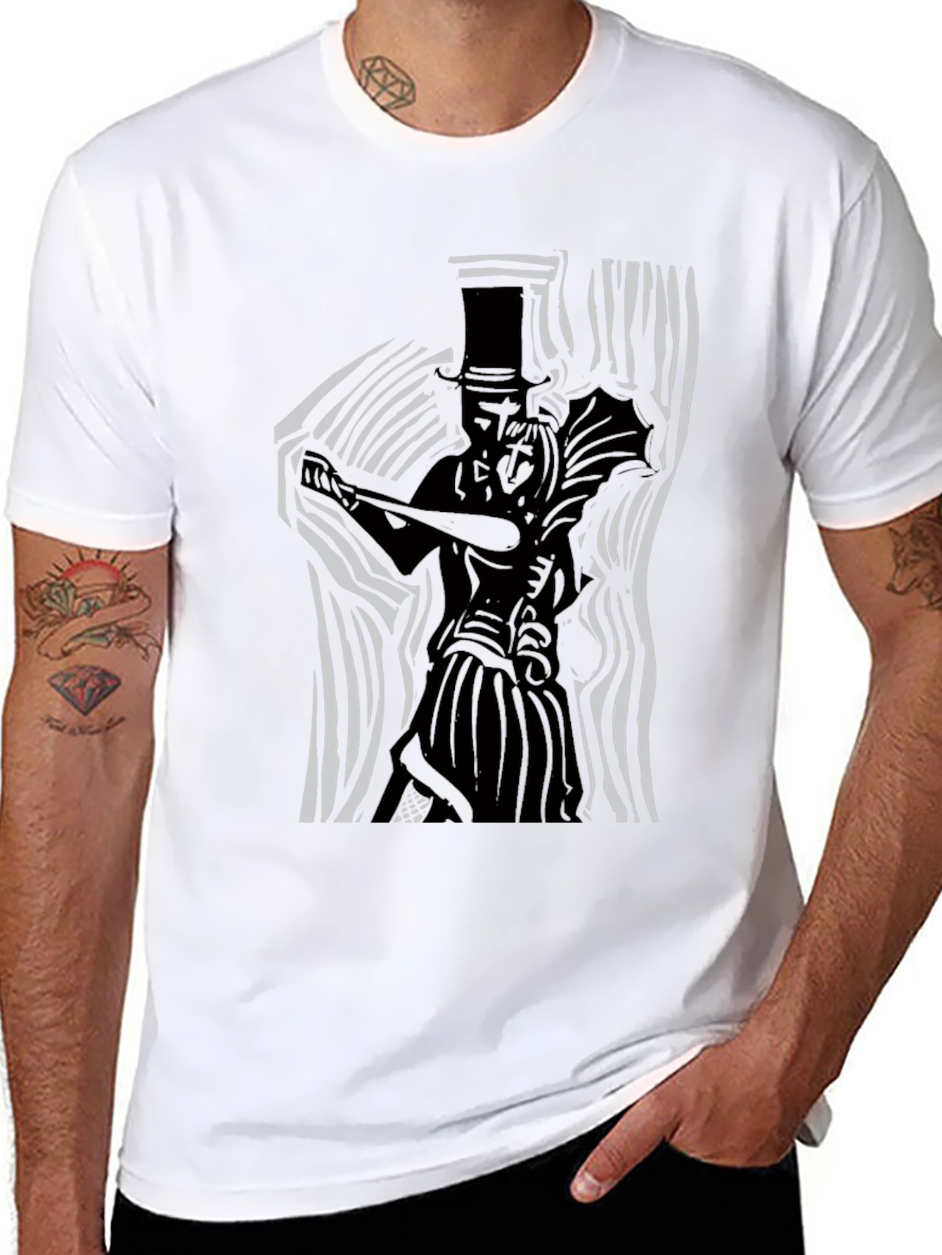Stylish Black Graphic Print T-Shirt