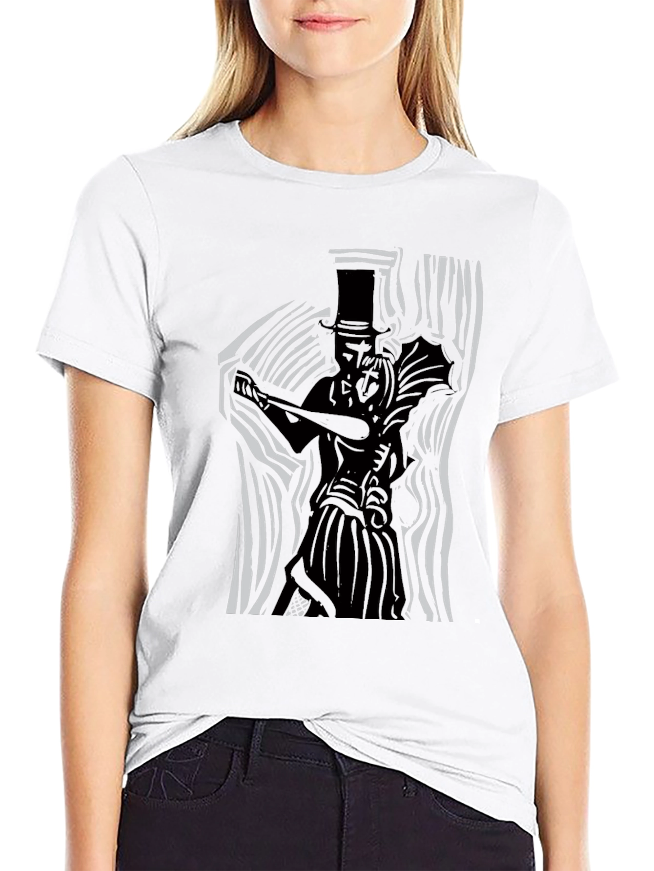 Stylish Black Graphic Print T-Shirt