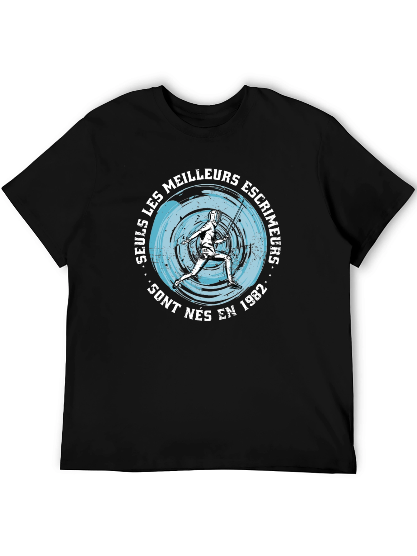 Fencing T-Shirt: Seuls Les Meilleurs Escrimeurs 1982 Black Tee