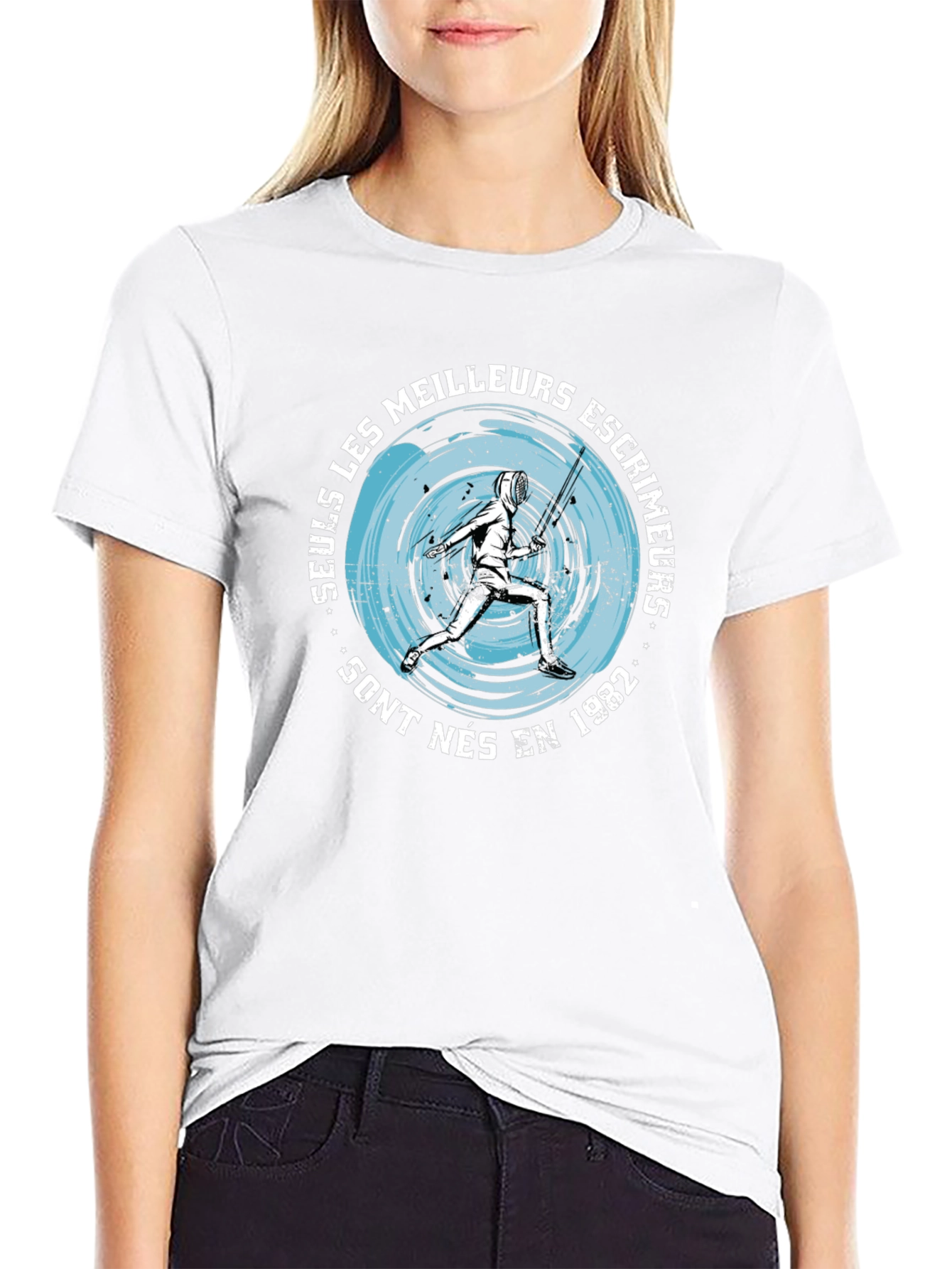 Fencing T-Shirt: Seuls Les Meilleurs Escrimeurs 1982 Black Tee