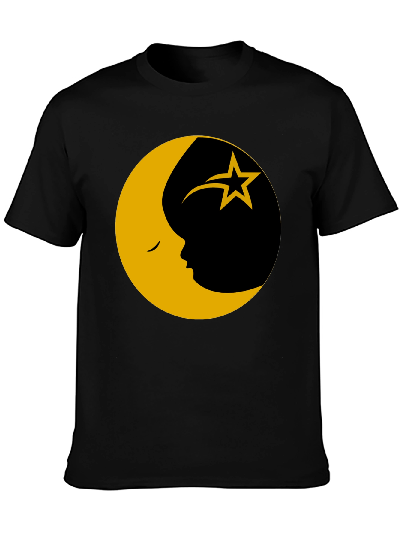 Moon & Star Graphic Print Mens T-Shirt