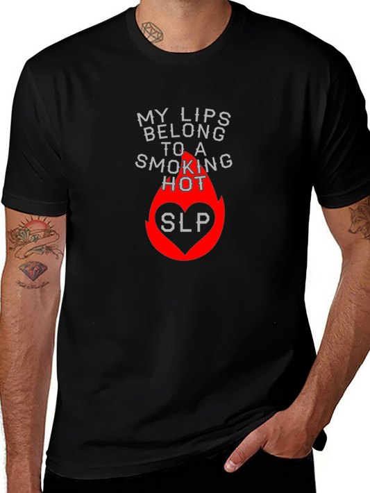 Smoking Hot Lips Graphic Tee - Black Cotton T-Shirt