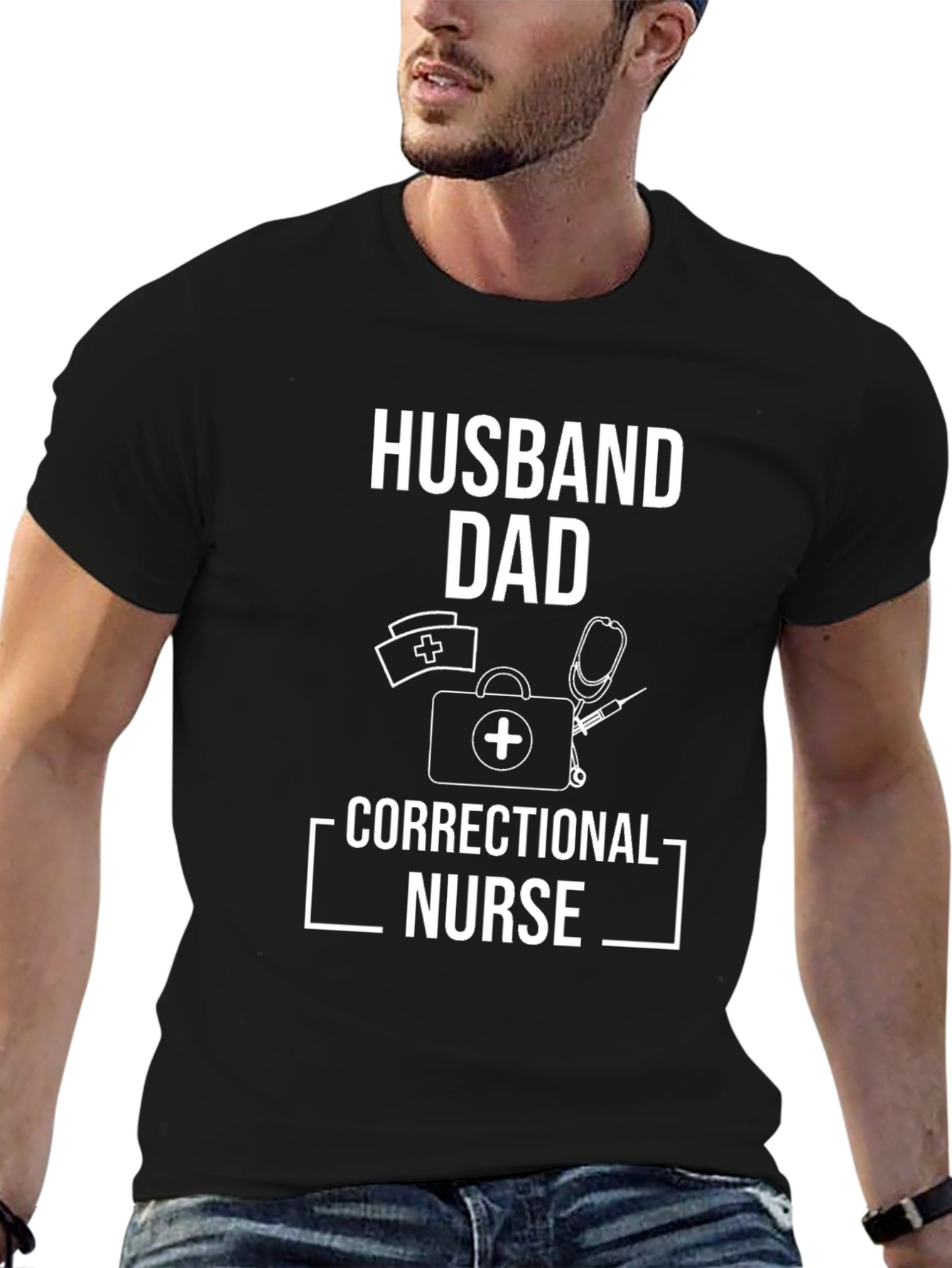 Husband Dad Correctional Nurse T-Shirt