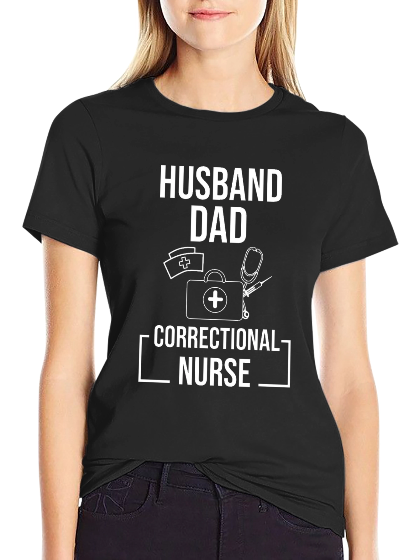 Husband Dad Correctional Nurse T-Shirt