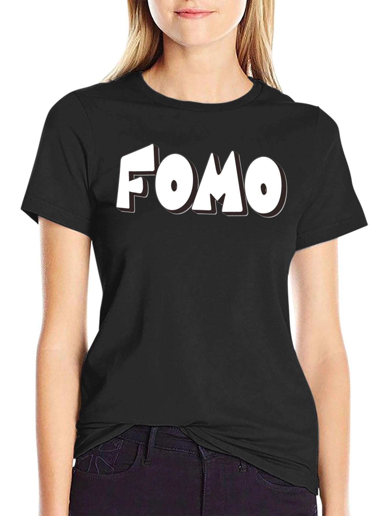FOMO Graphic Tee - Black Short Sleeve T-Shirt