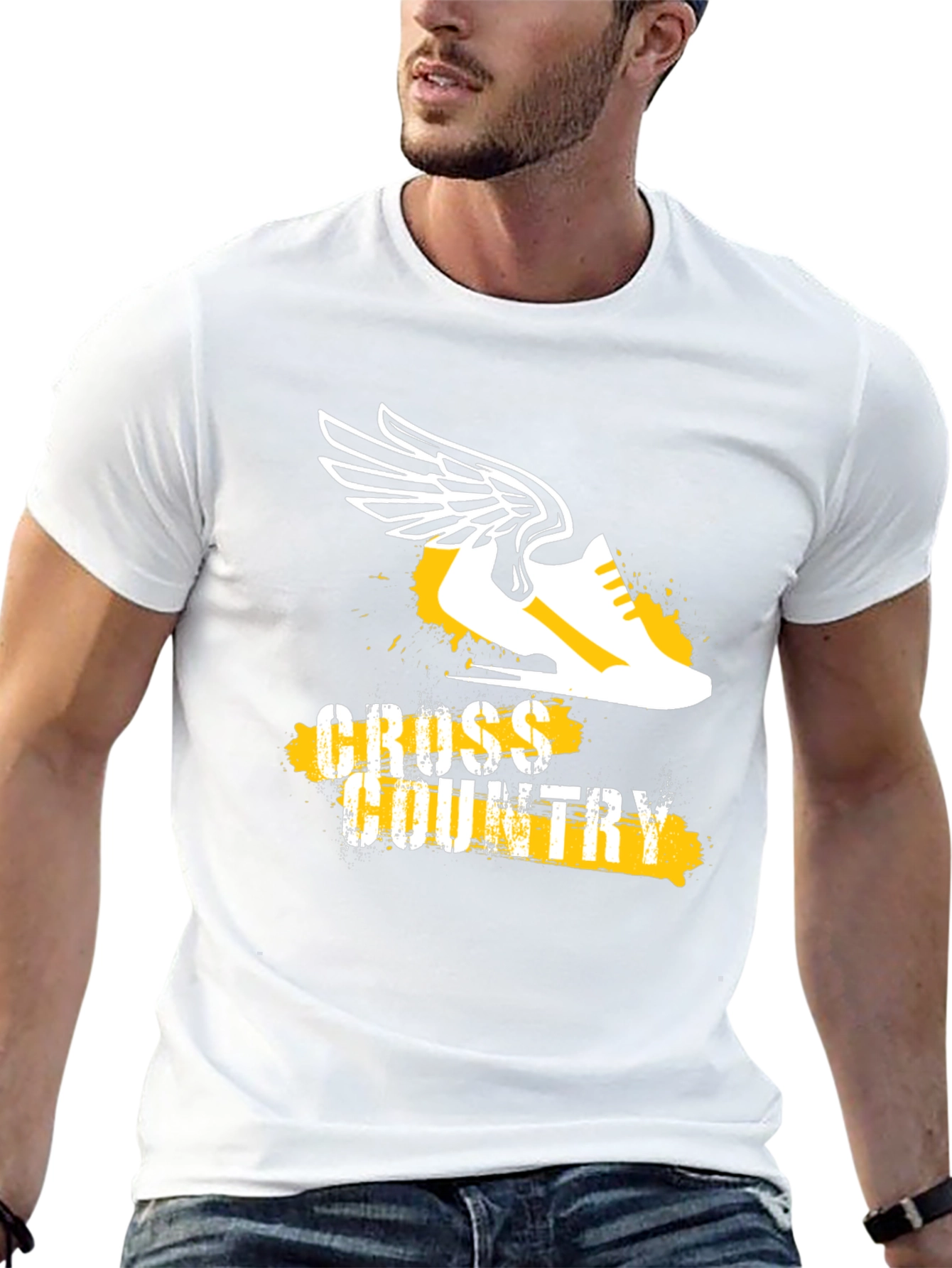 Cross Country Running Tee - Winged Shoe Graphic