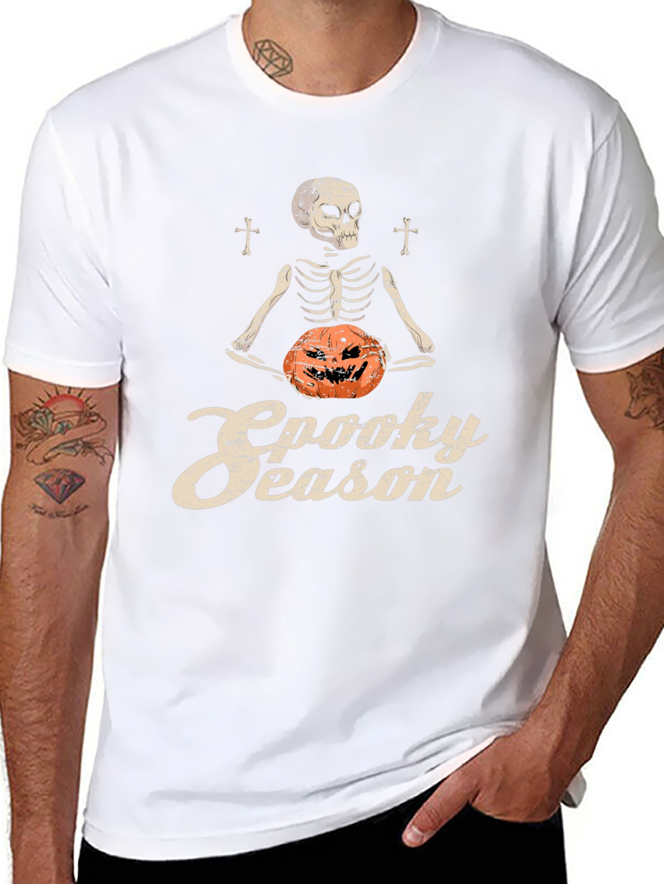 Spooky Season Halloween Skeleton Graphic Tee