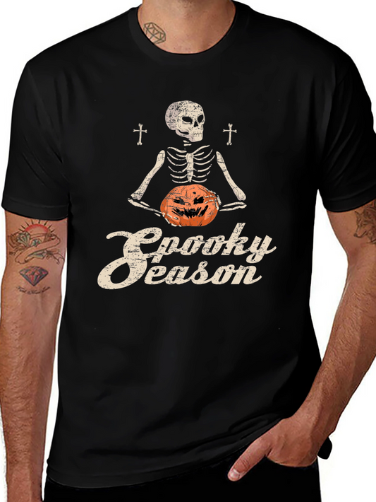 Spooky Season Halloween Skeleton Graphic Tee