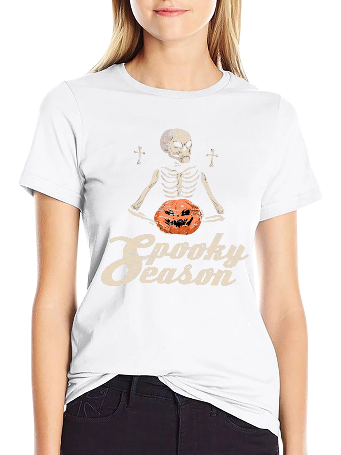 Spooky Season Halloween Skeleton Graphic Tee