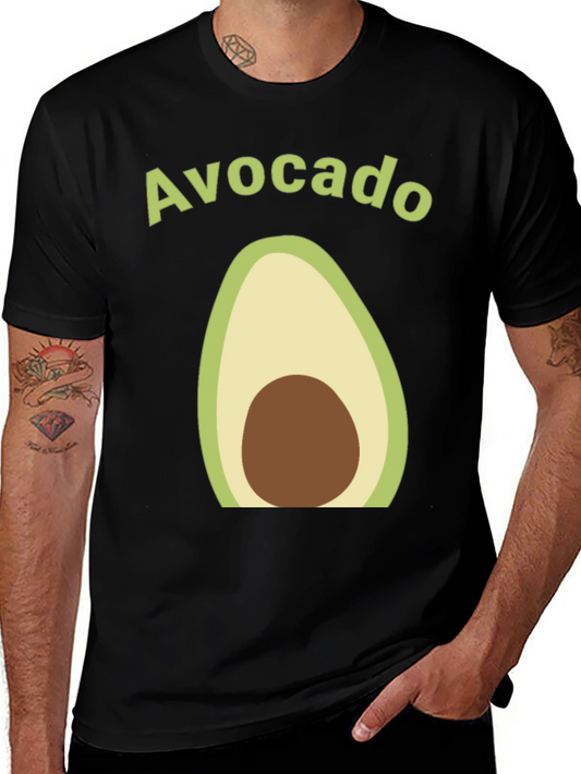 Avocado Graphic T-Shirt - Trendy Fruit Tee for Men