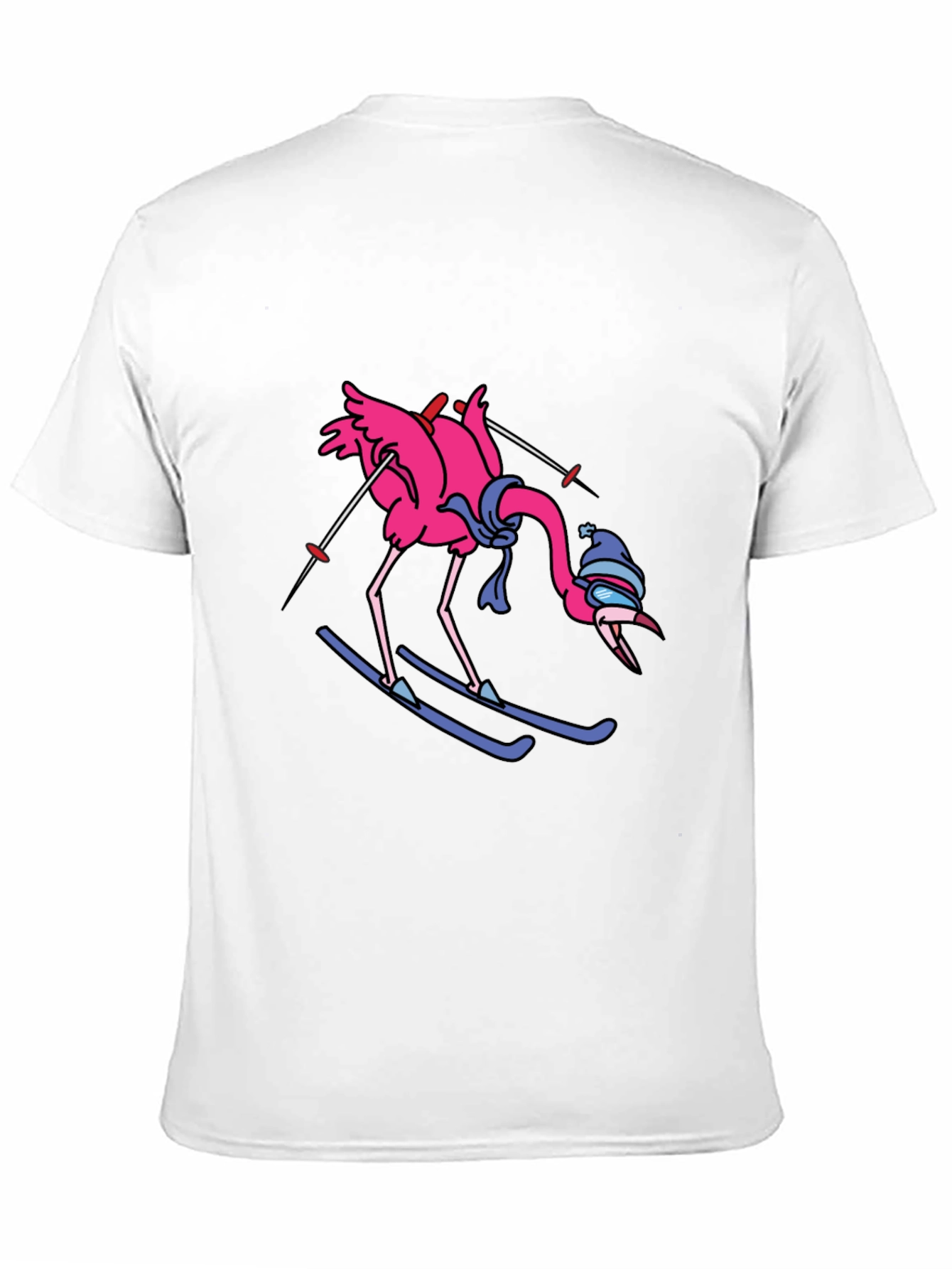 Ski Flamingo T-Shirt - Unique Graphic Tee